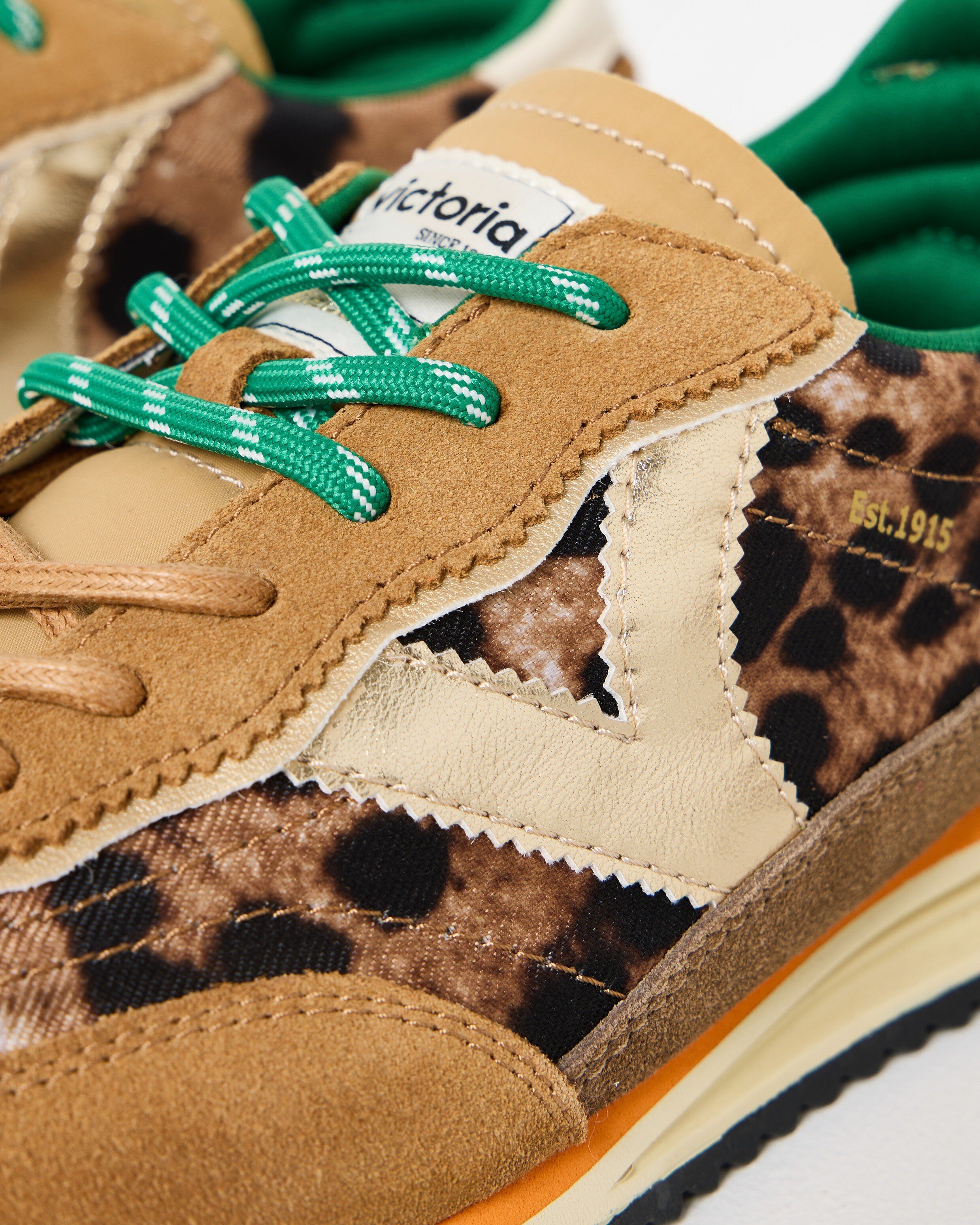 Victoria Saturno Suede & Nylon Animal Print Trainers | Oliver Bonas