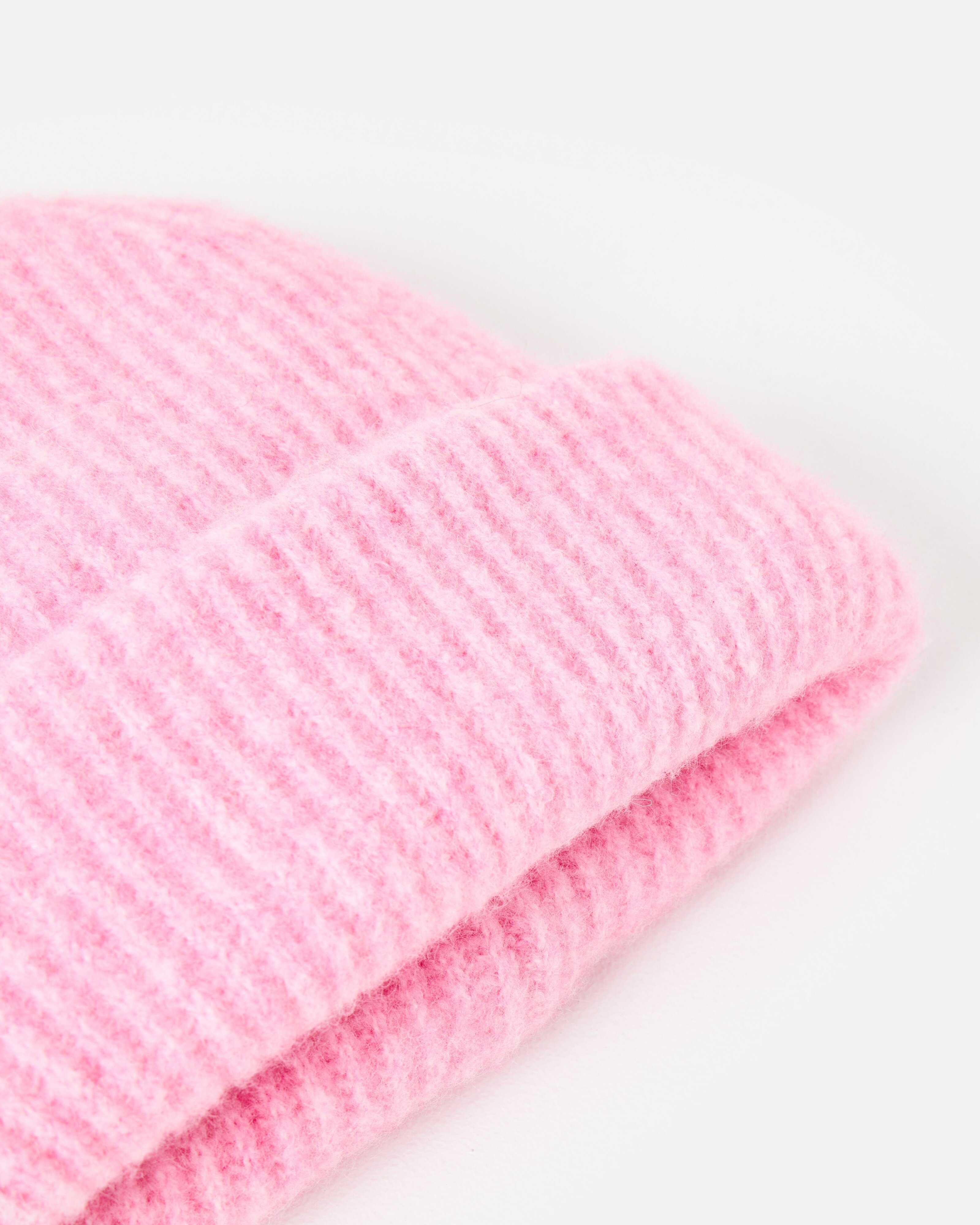 Pink Marl Ribbed Knitted Beanie Hat | Oliver Bonas