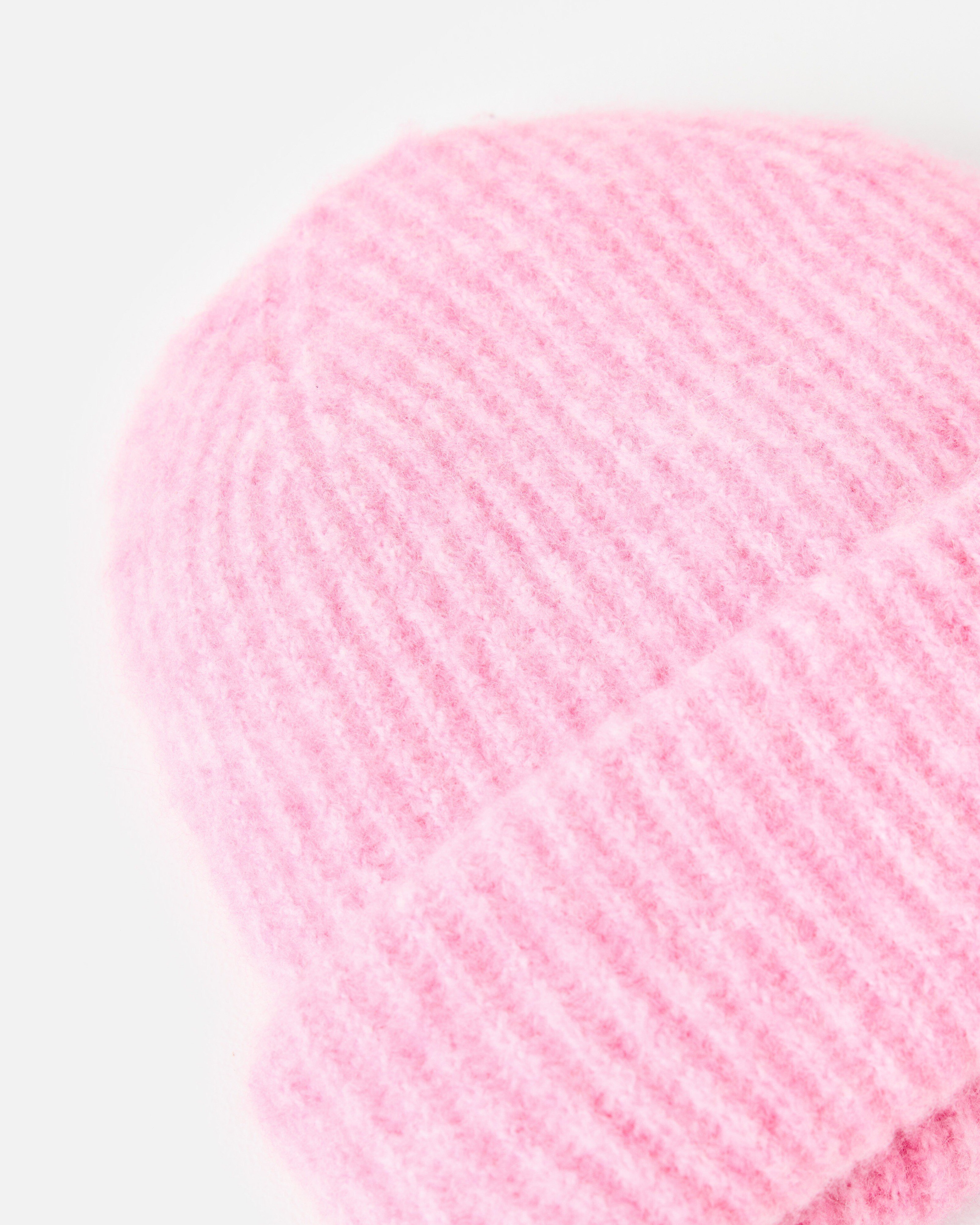 Pink Marl Ribbed Knitted Beanie Hat | Oliver Bonas