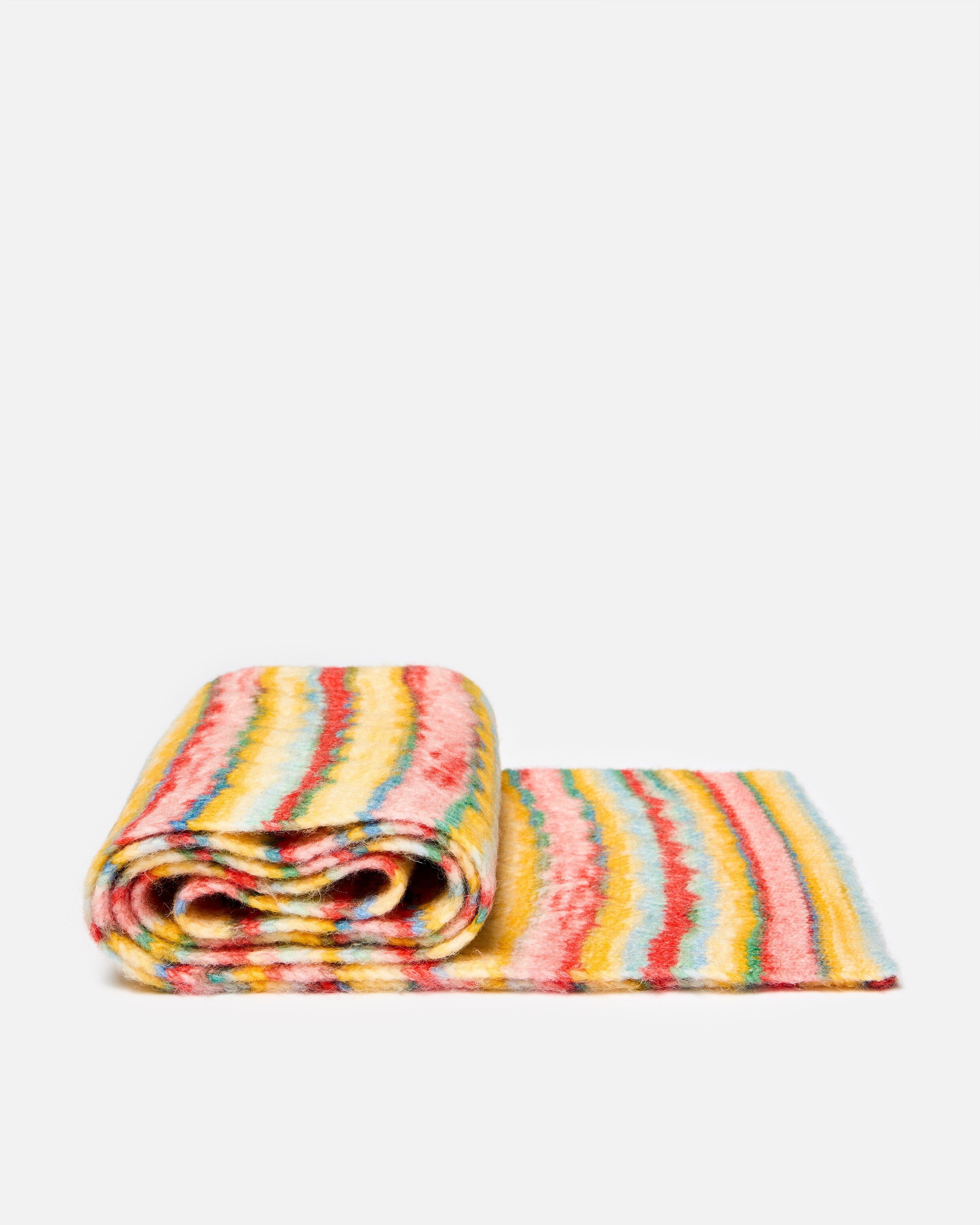 Multicoloured Striped Knitted Scarf | Oliver Bonas