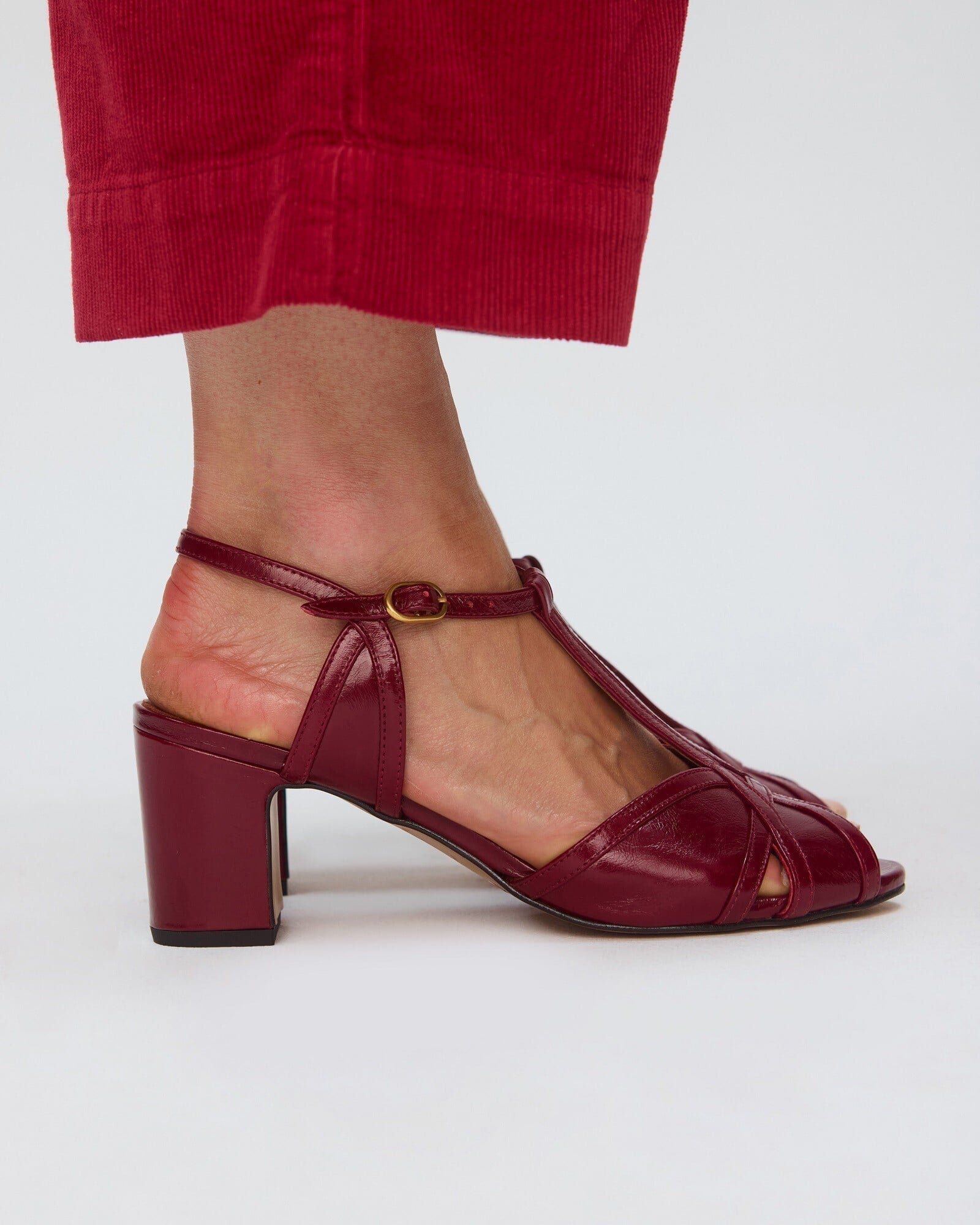 Anonymous Copenhagen Therese 55 Wine Red Heels | Oliver Bonas