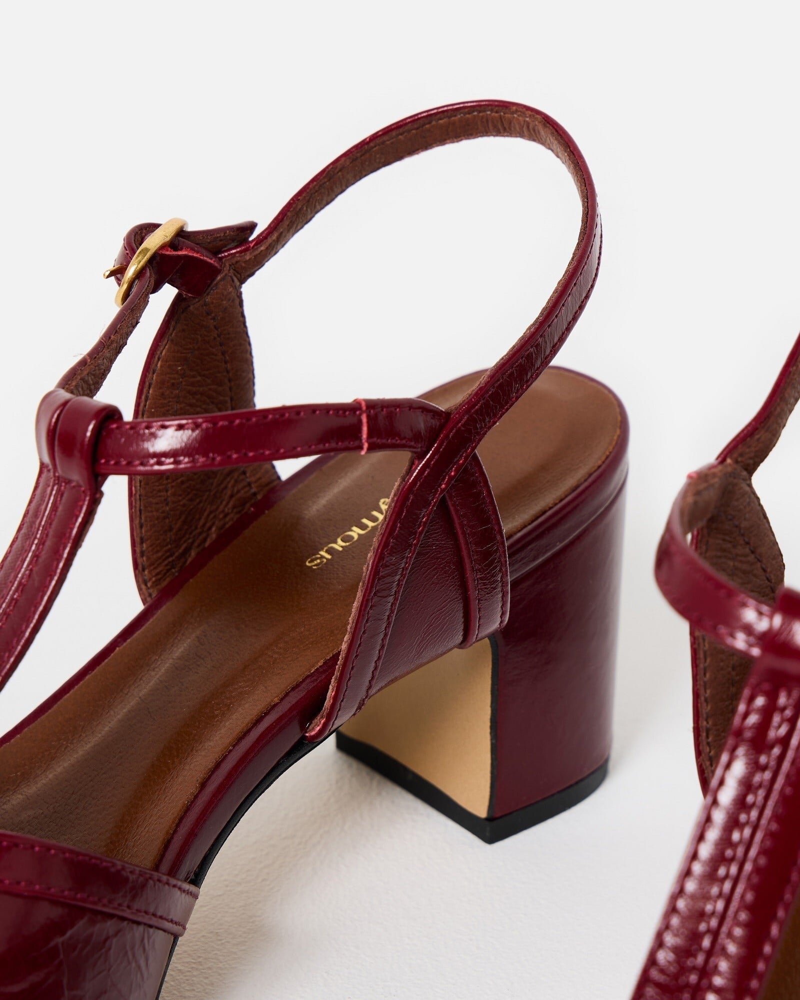 Anonymous Copenhagen Therese 55 Wine Red Heels | Oliver Bonas
