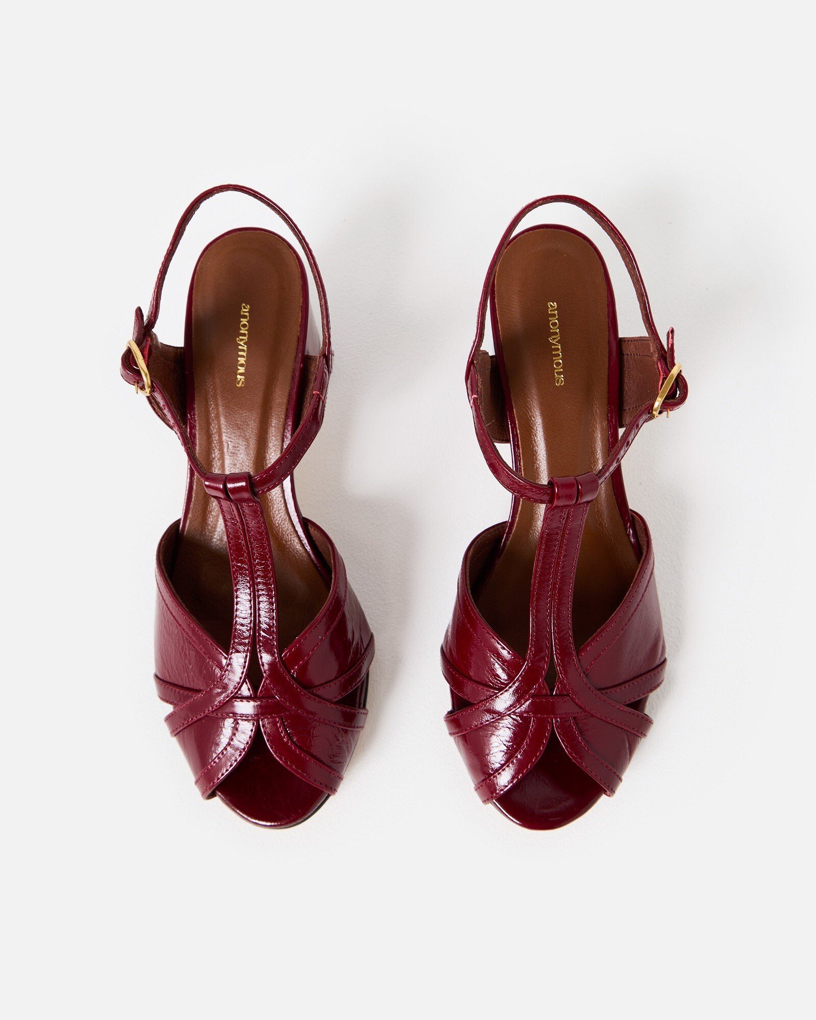 Anonymous Copenhagen Therese 55 Wine Red Heels | Oliver Bonas