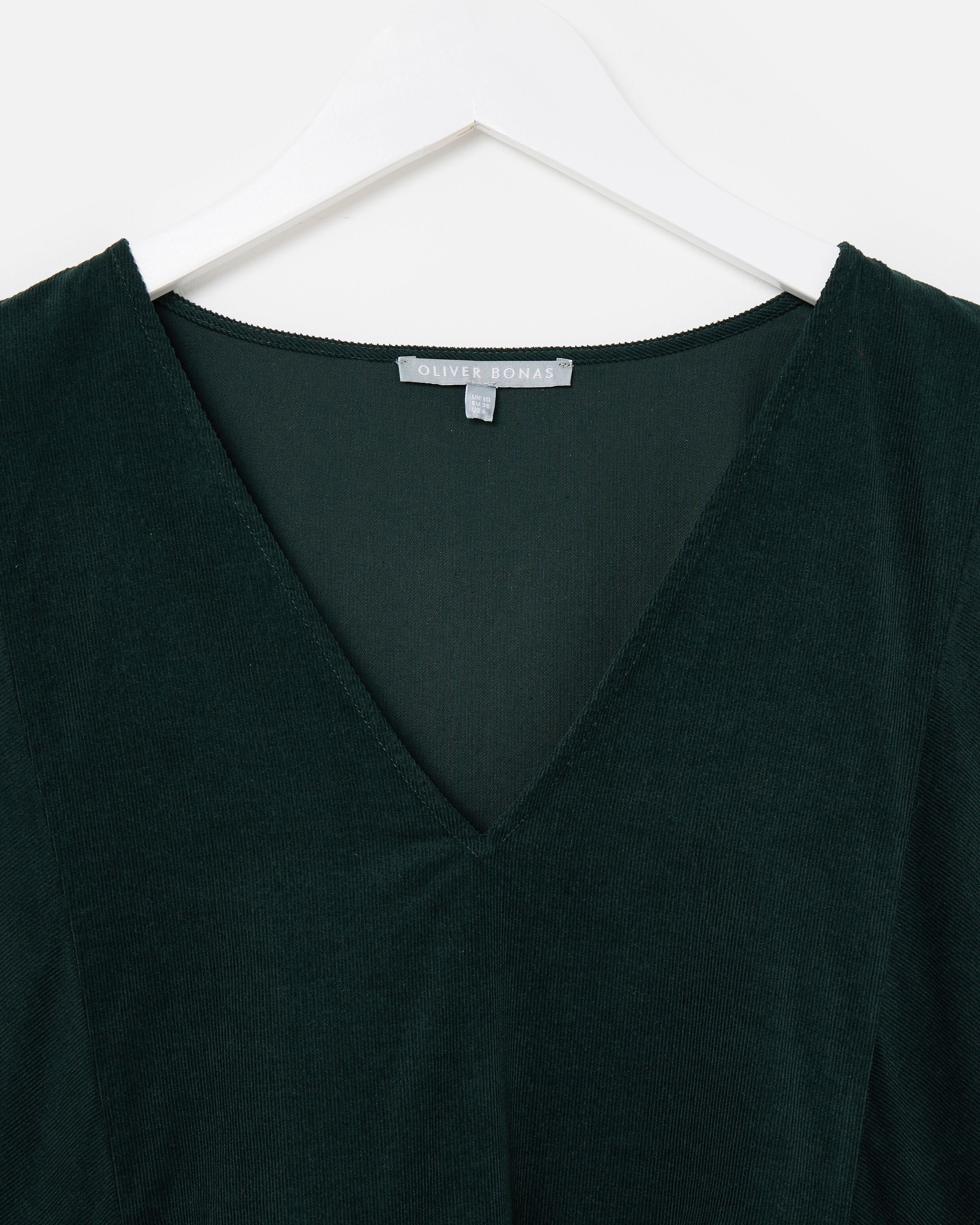 slim fit dress slacks Make It Count Olive Green Corduroy Dress, Large - The Mint Julep Boutique main image 1