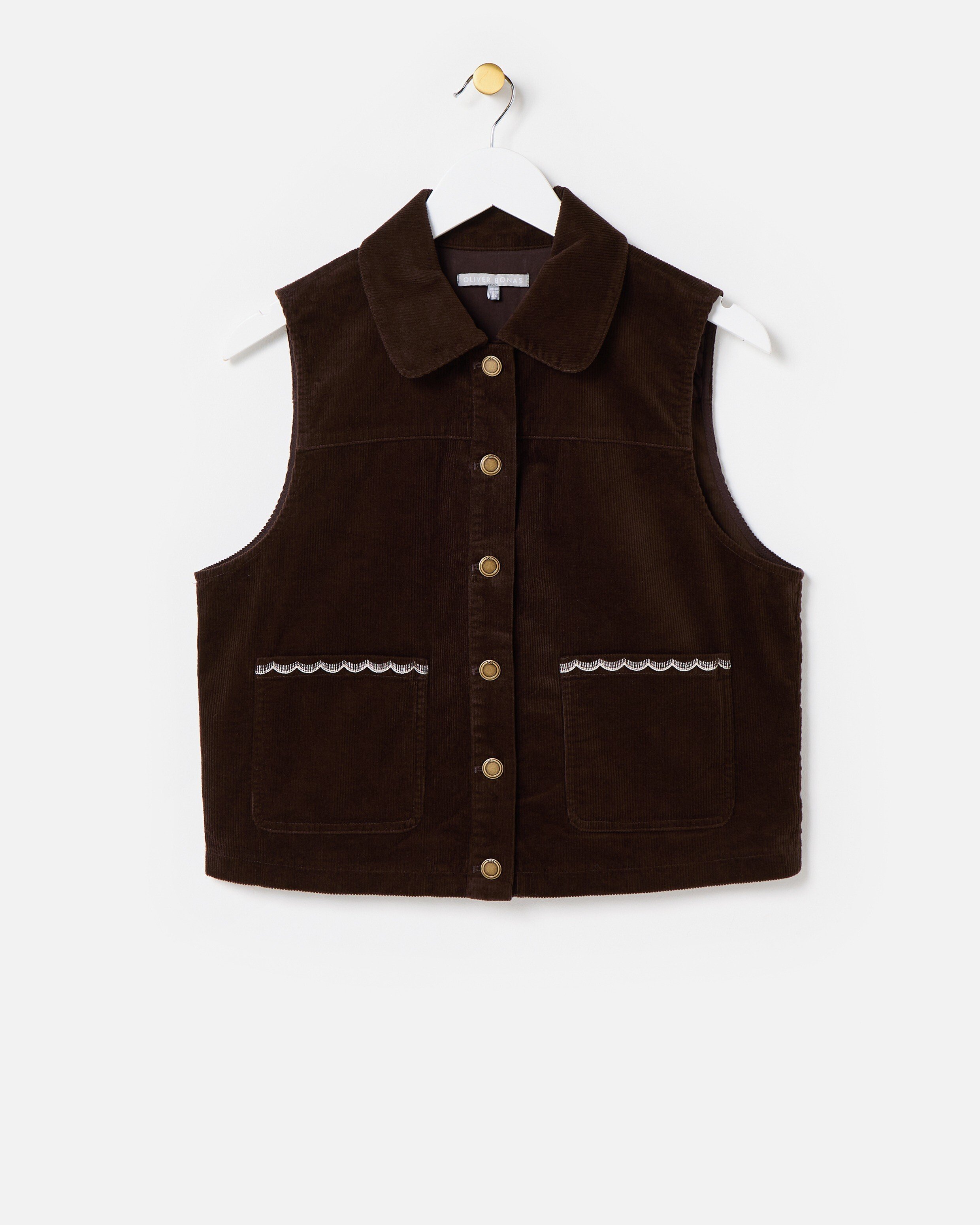 thumbnail image 2 of Fall Vests For Women 2025 Trendy Corduroy Warm Sleeveless Jackets Lightweight Winter Collar Button Coats, 01 Black, Small 2 of 13