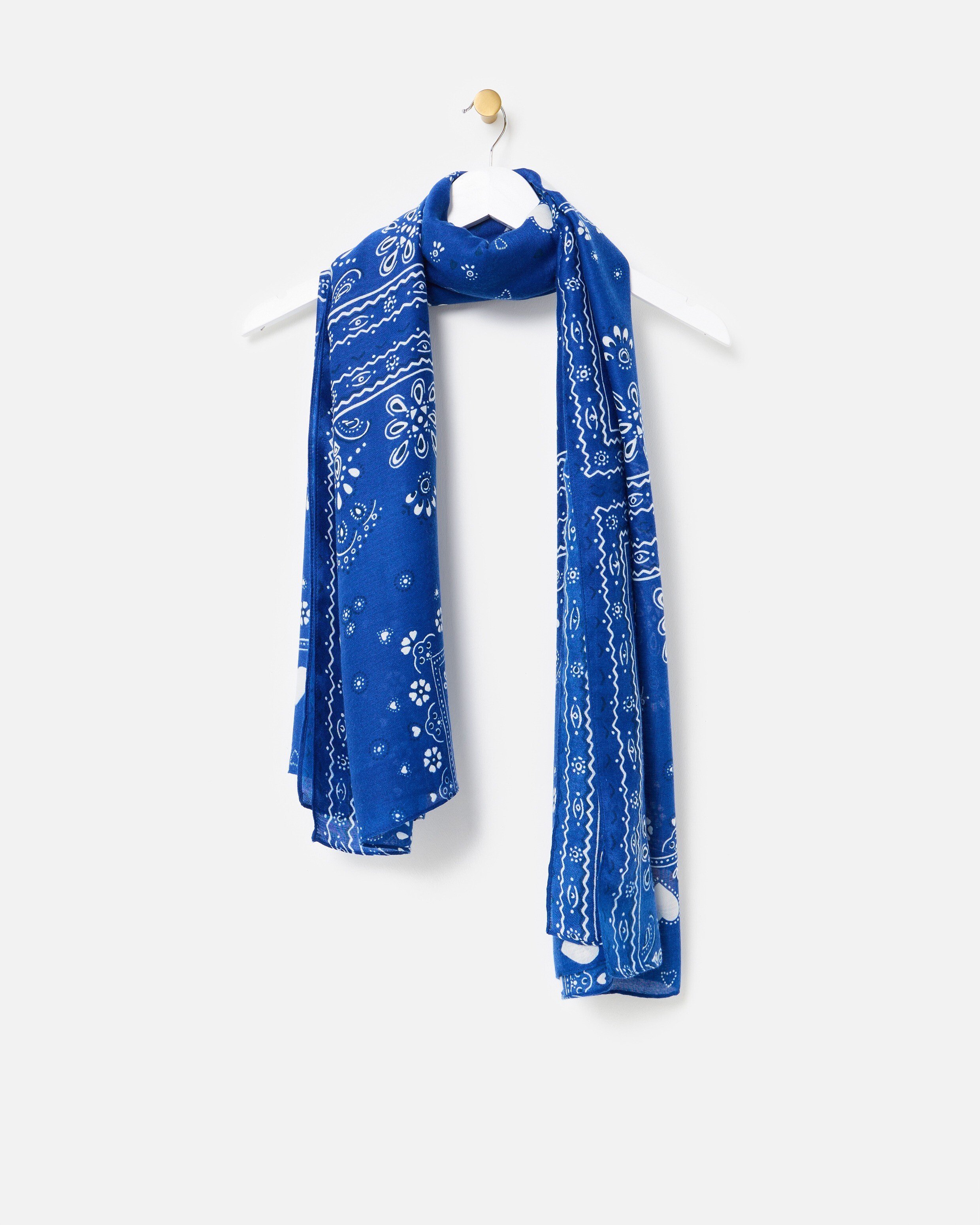 Blue Bandana Light Weight Scarf Oliver Bonas