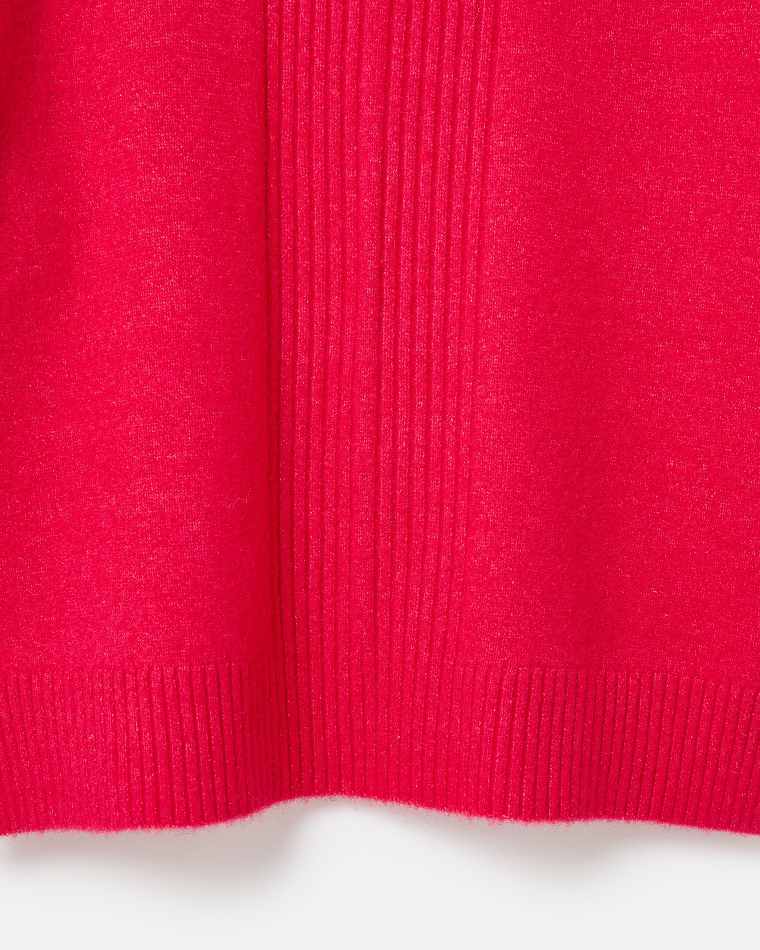 Hot Pink Roll Neck Knitted Jumper | Oliver Bonas
