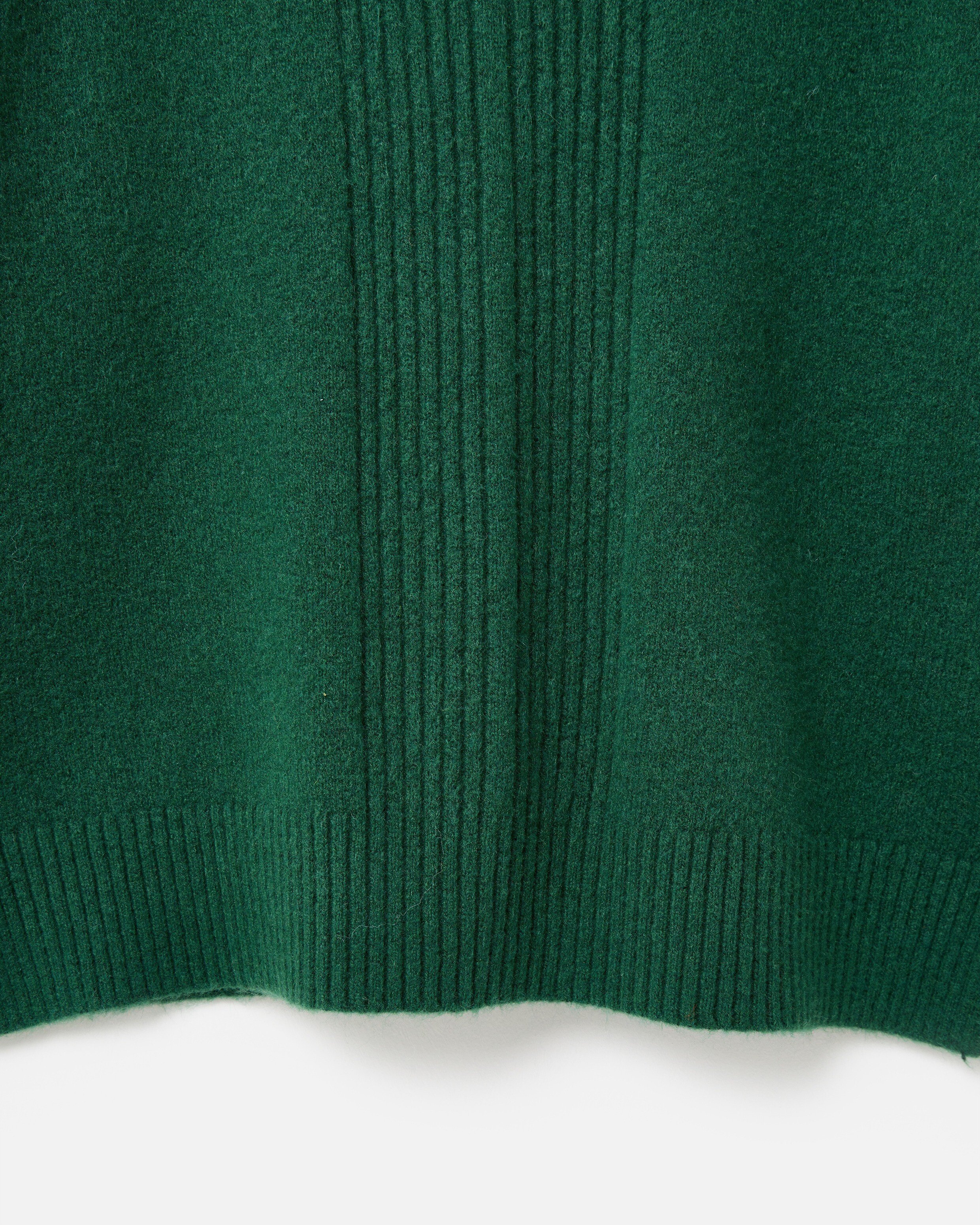 Dark Green Roll Neck Knitted Jumper Oliver Bonas