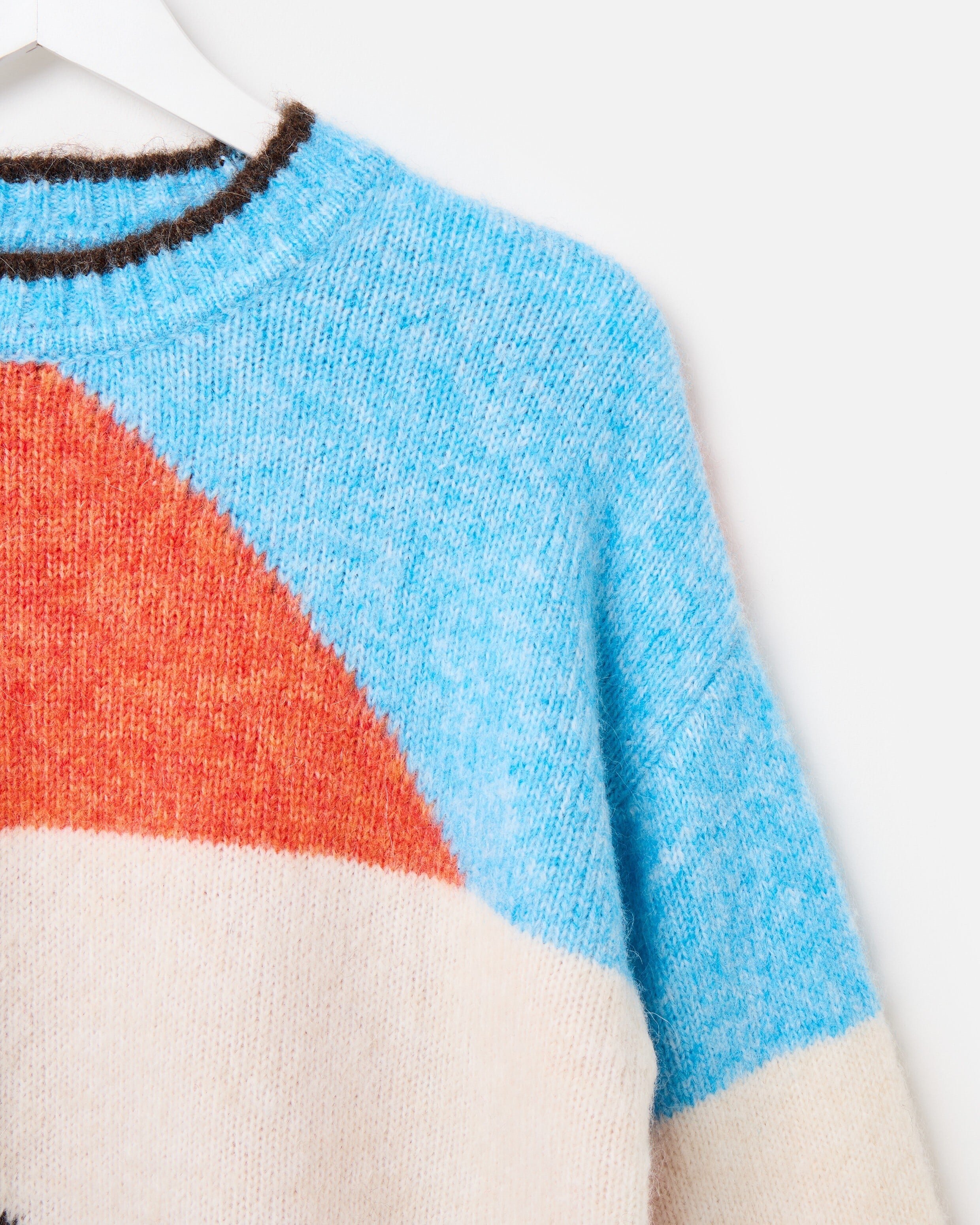 Pull Orange Creek Femme – Marron/bleu/rose – Extensible – Taille M (neuf Avec étiquettes)