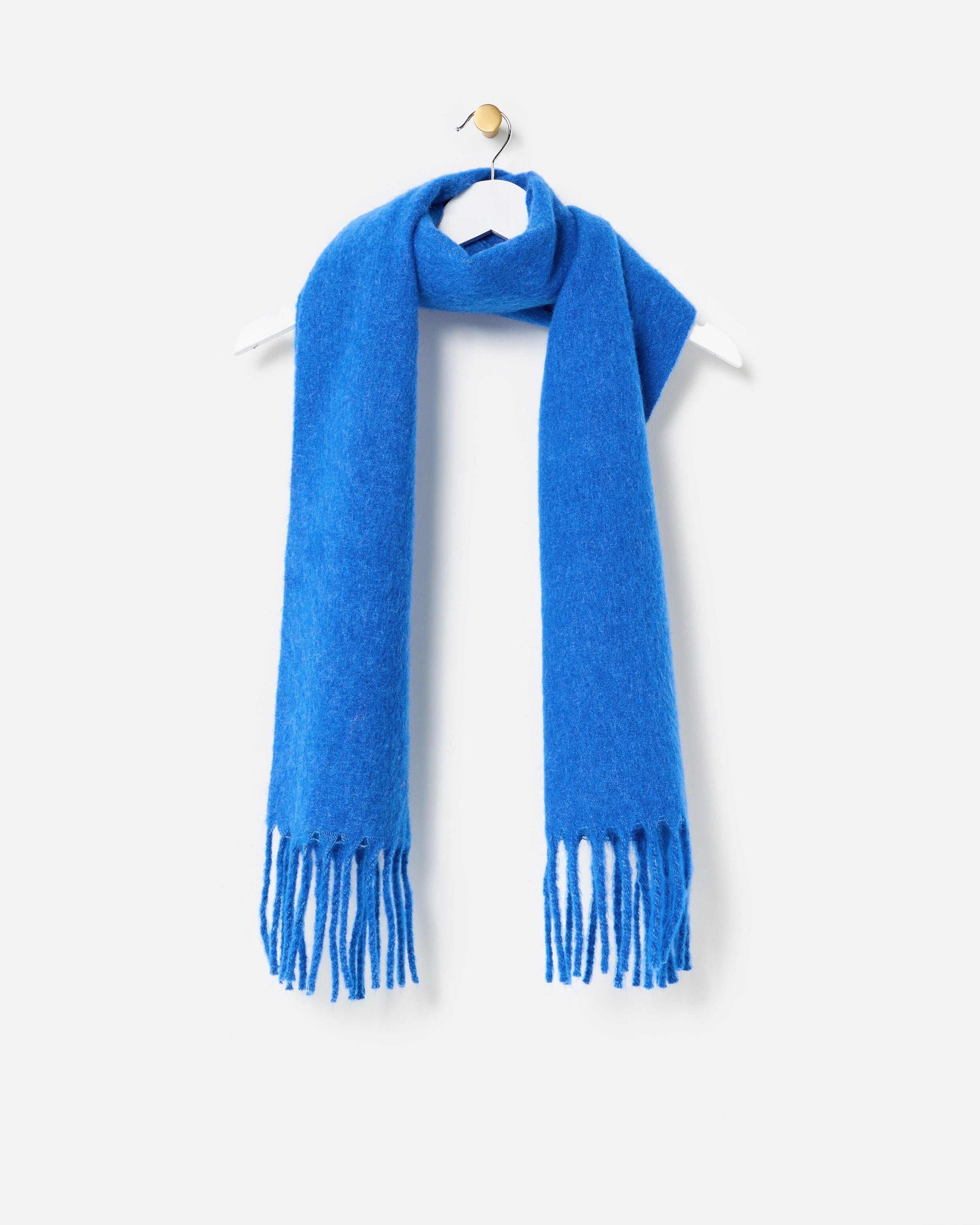 Cobalt Blue Marl Midweight Tassel Scarf | Oliver Bonas