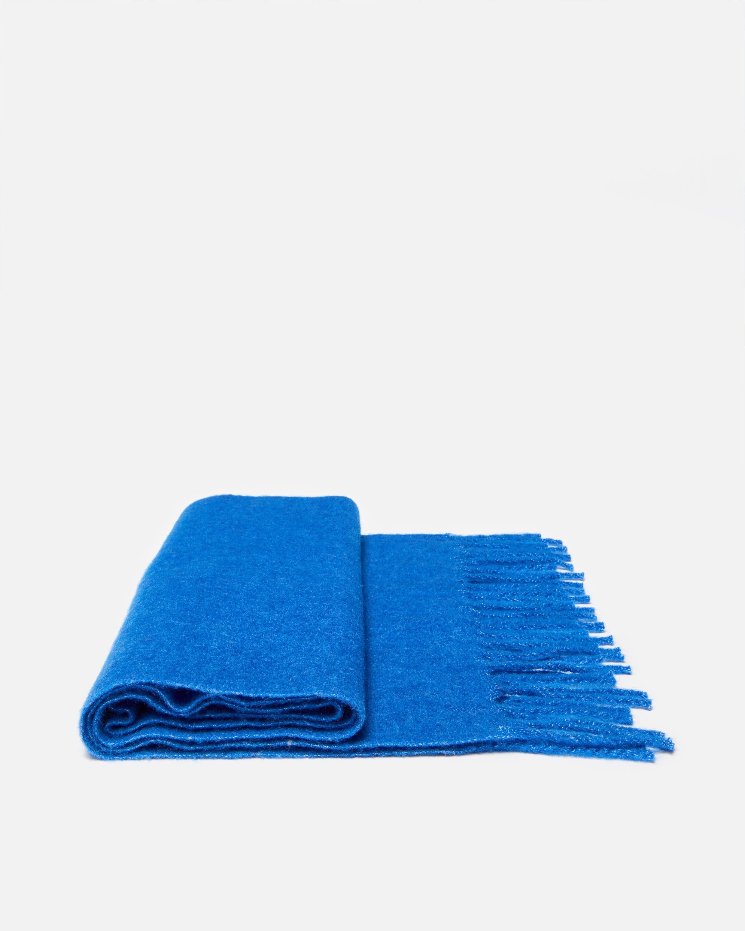 Cobalt Blue Marl Midweight Tassel Scarf | Oliver Bonas