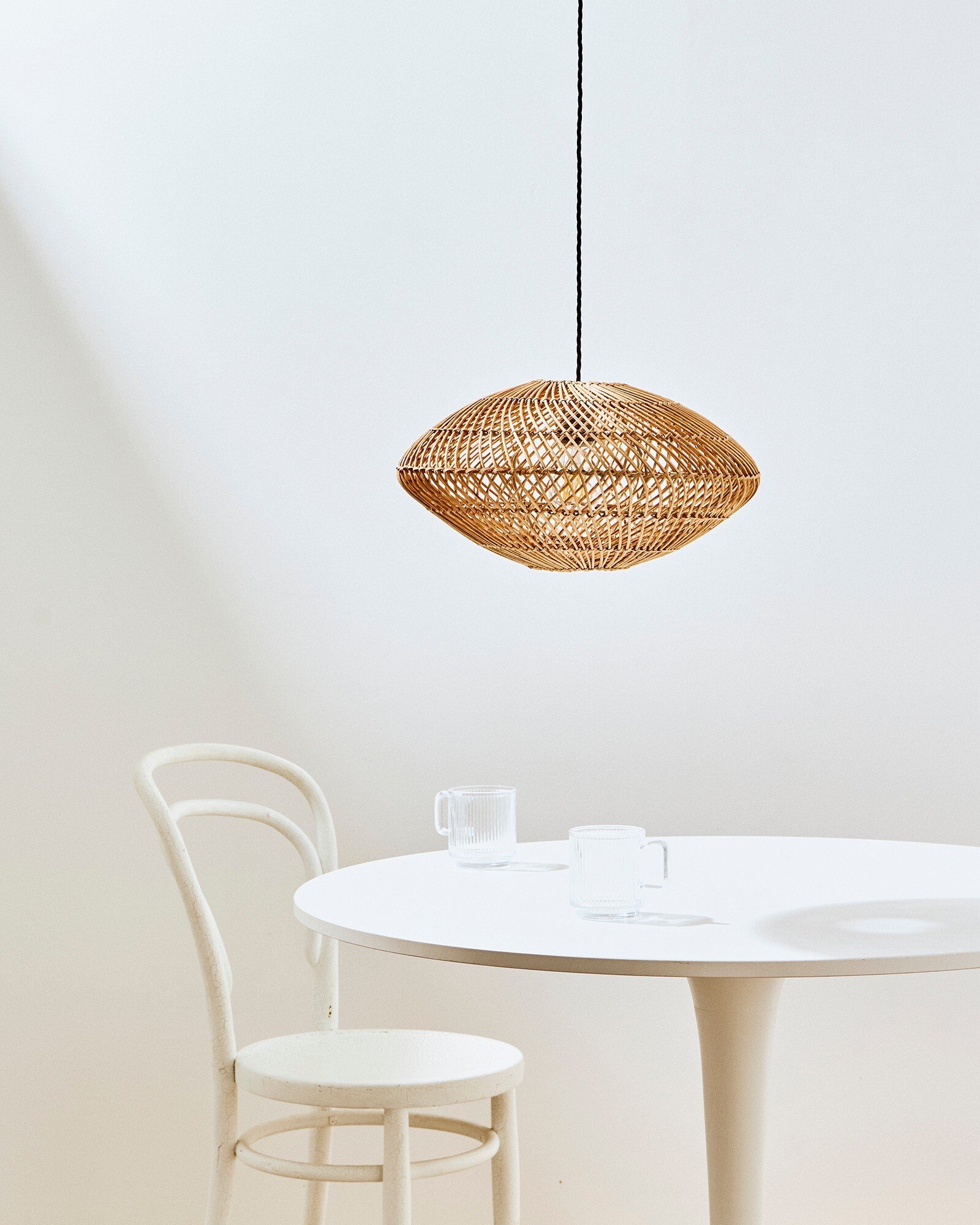 Pablo Oval Rattan Woven Lamp Shade Oliver Bonas