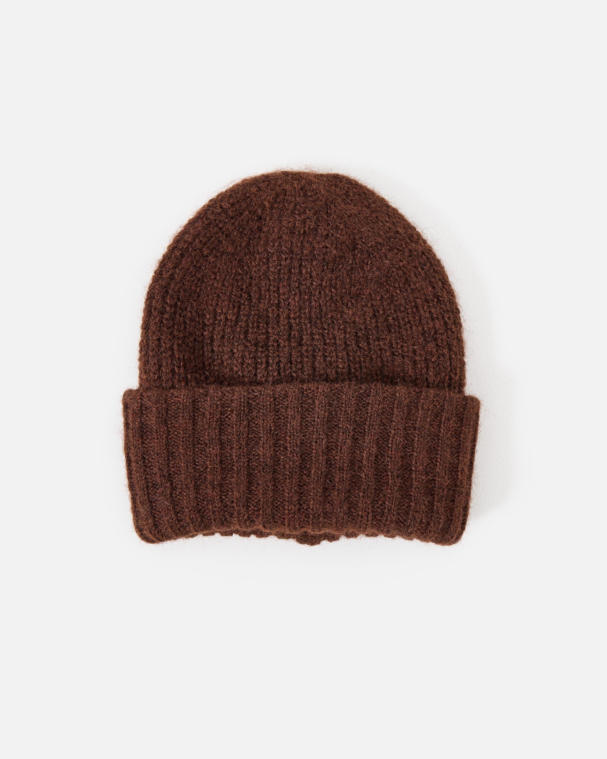 TODAYFUL Soft Knit Beanie ブラウン Soft Unisex Merino Beanie | Walnut Brown | The Wool Company