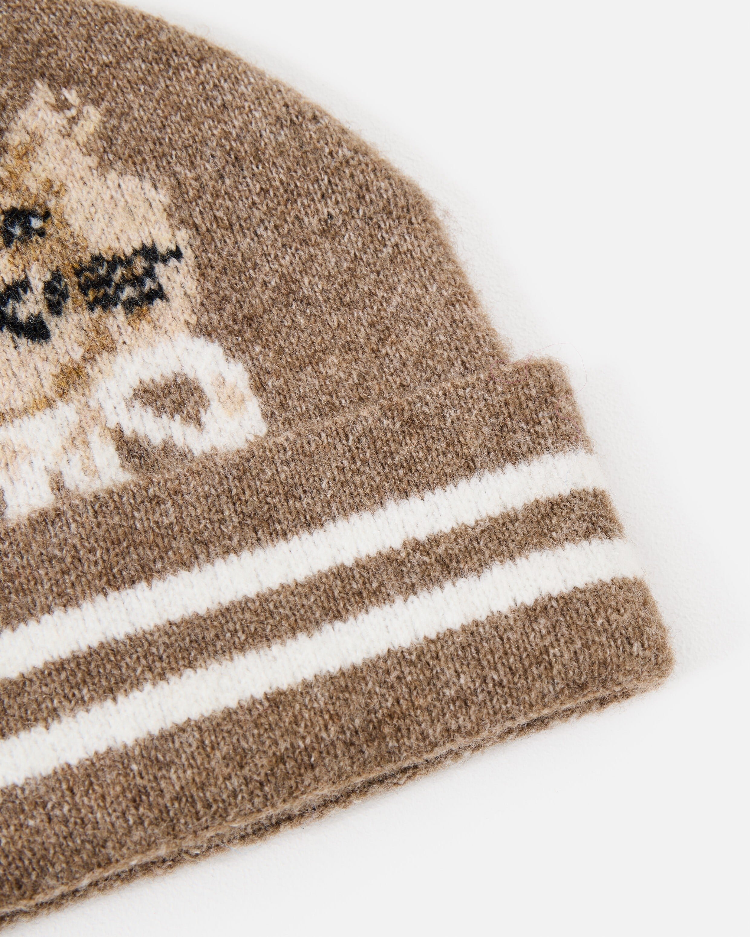 Mocha Brown Cat Knitted Beanie Hat | Oliver Bonas