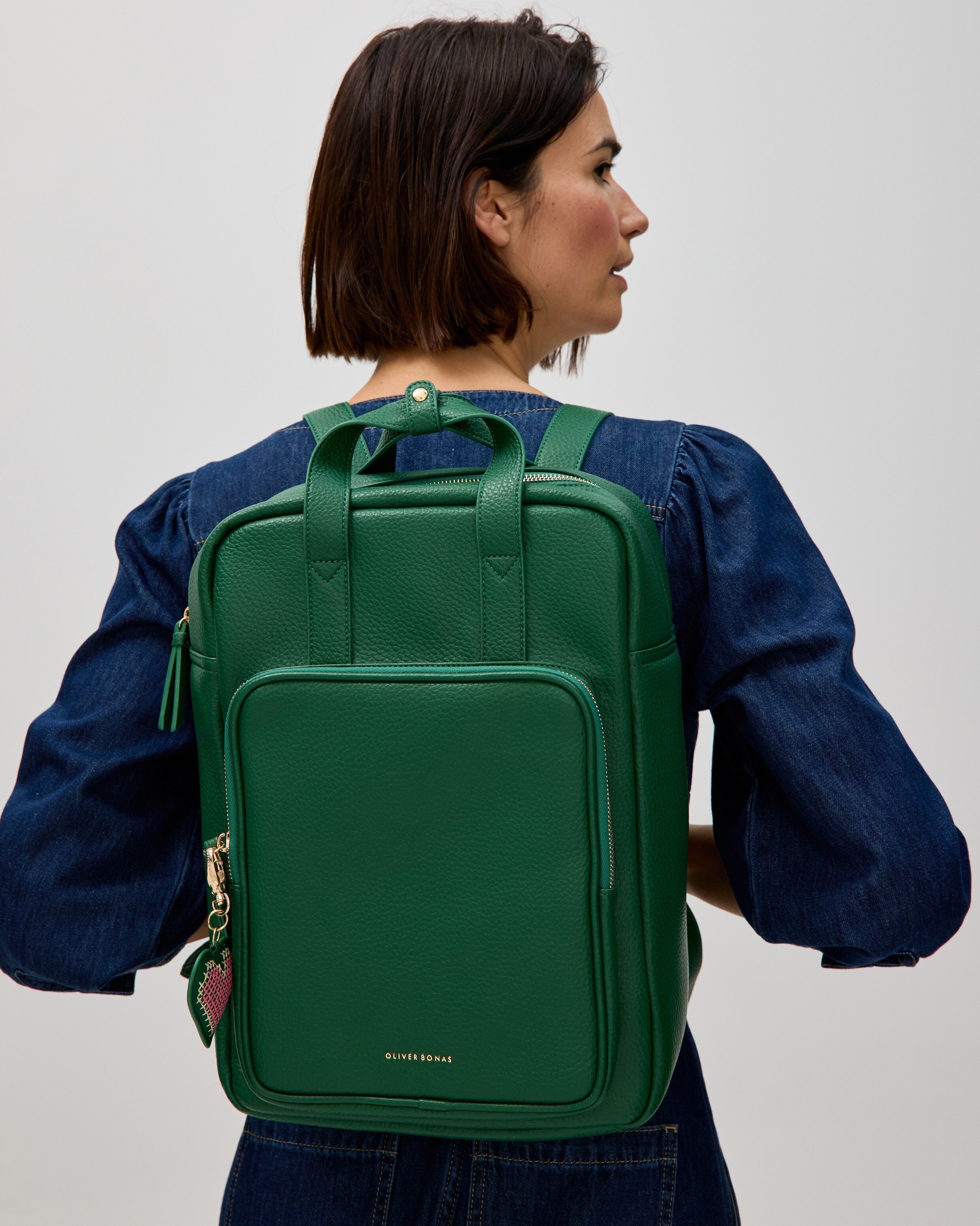 （Mami ） Mami Green Laptop Backpack | Oliver Bonas