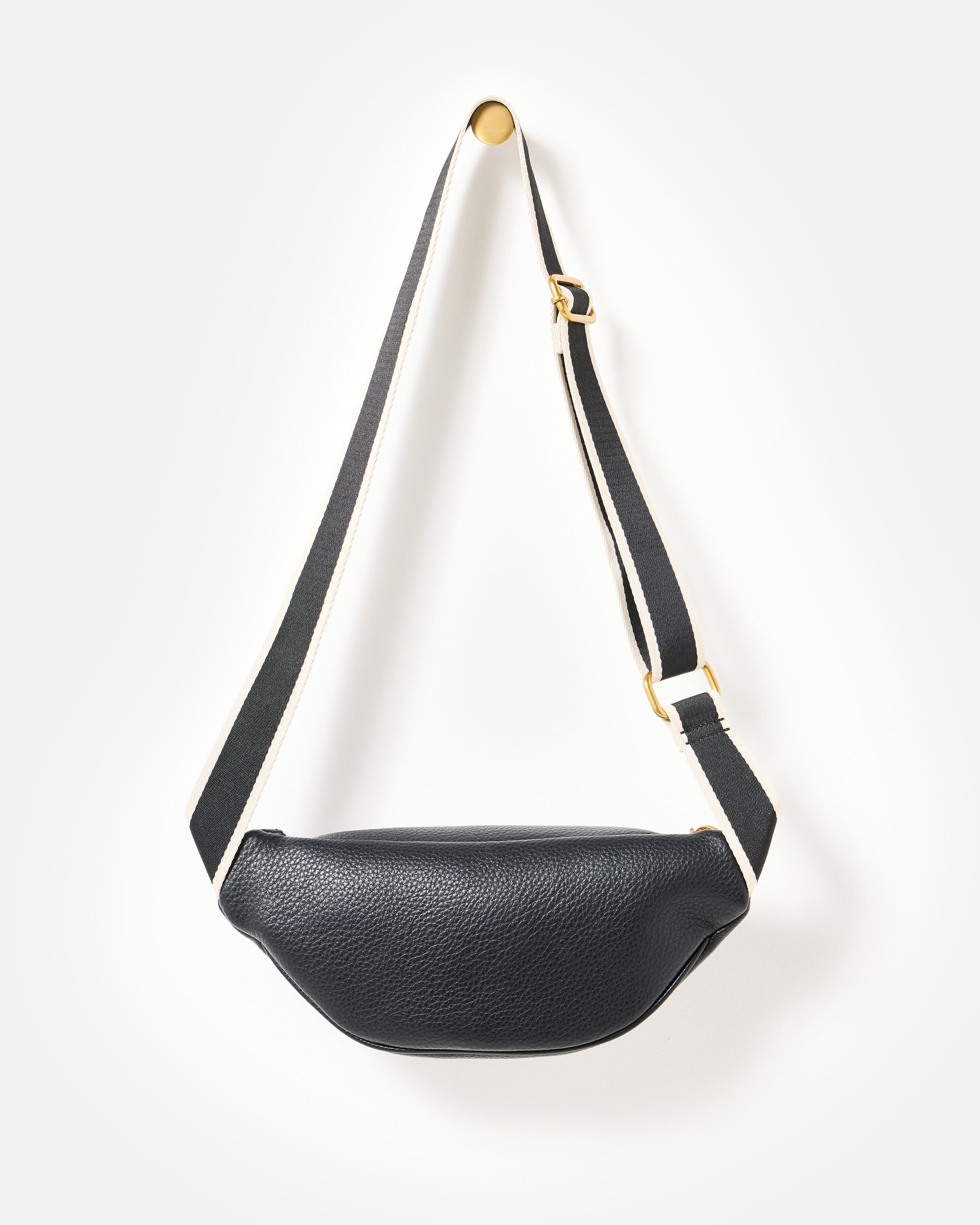 Lexi Black Double Zip Belt Bag | Oliver Bonas