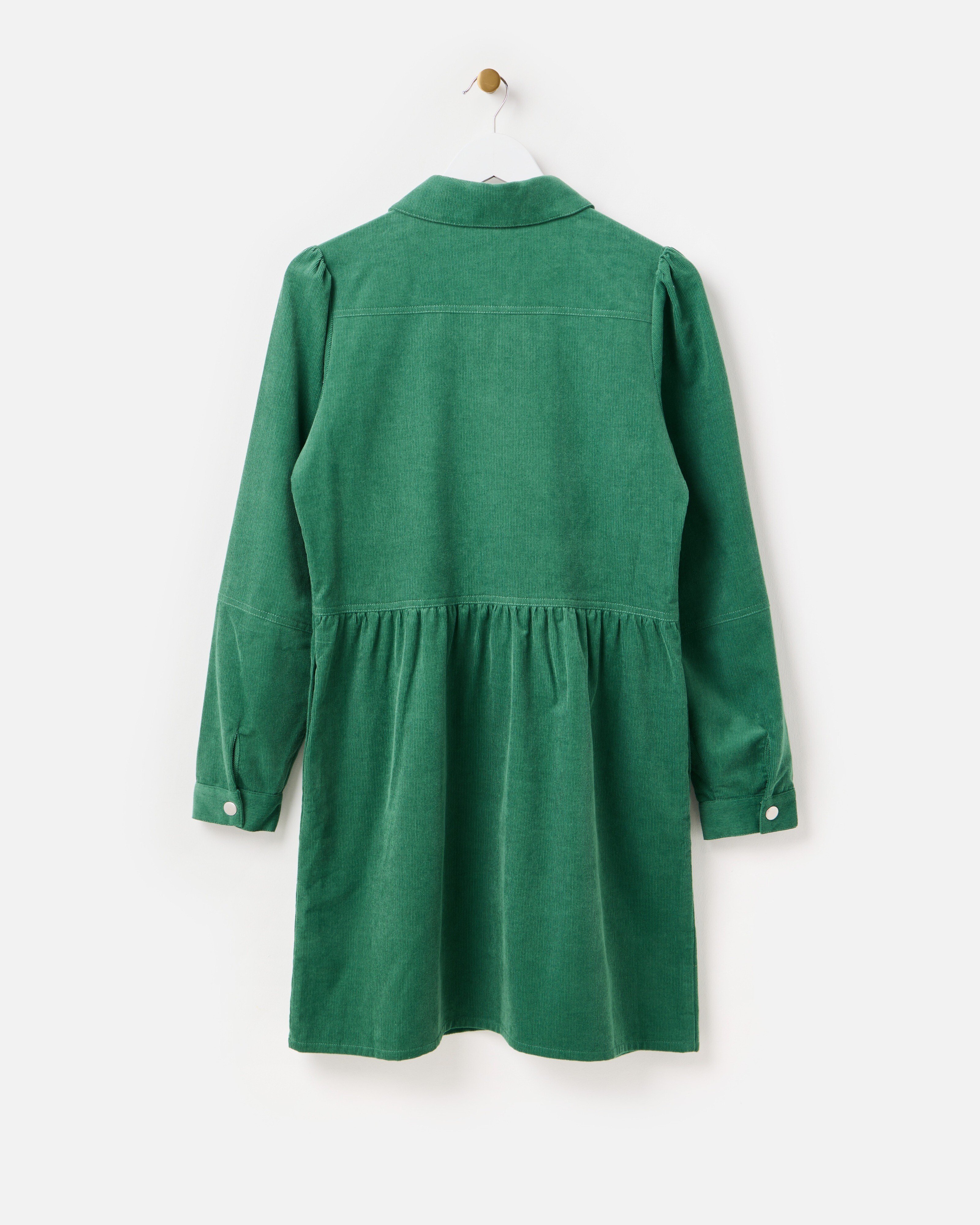 green emerald velvet dress Koulis Mini Shirtdress Cypress / 00 main image 1