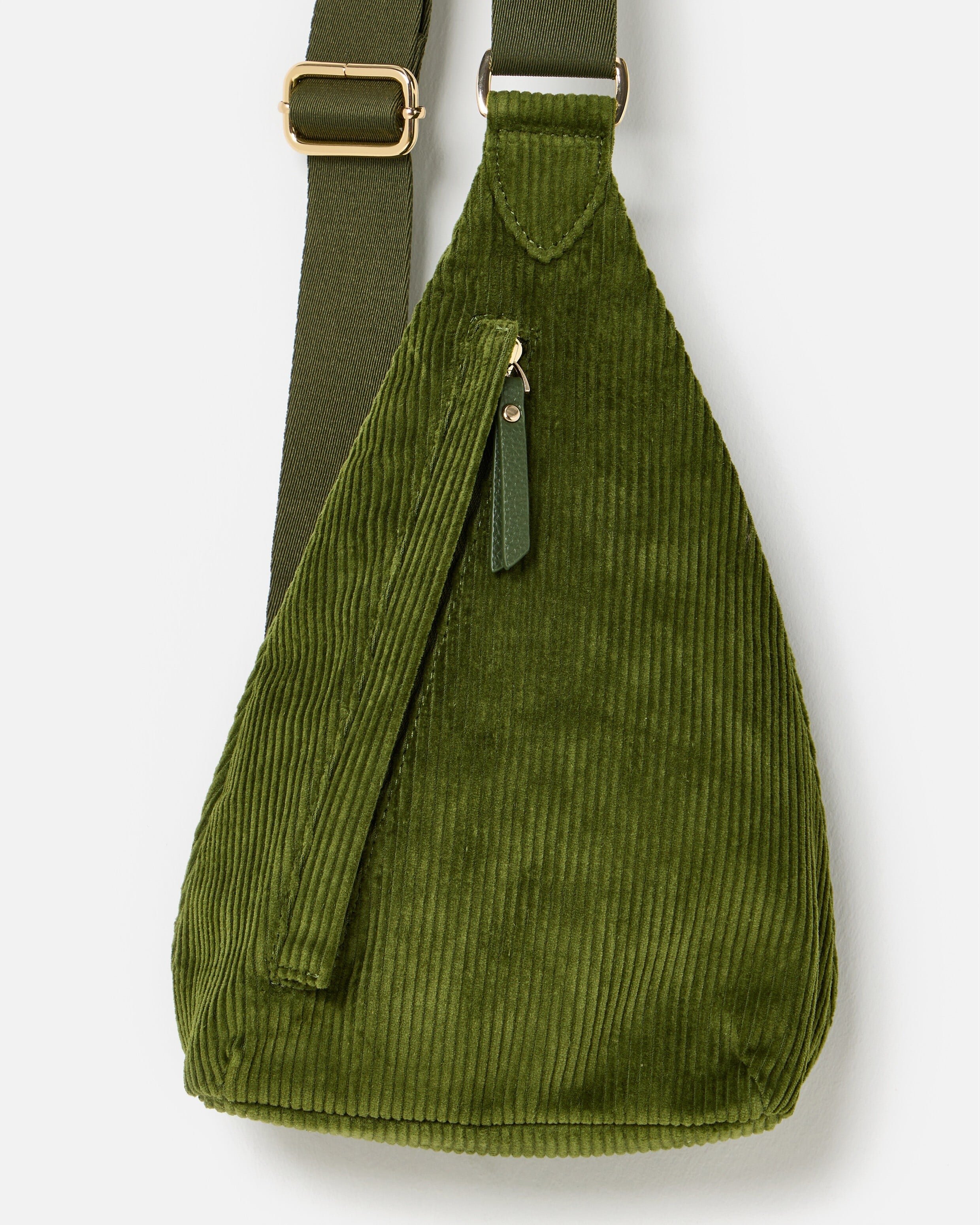 Brooke Green Corduroy Belt Bag | Oliver Bonas
