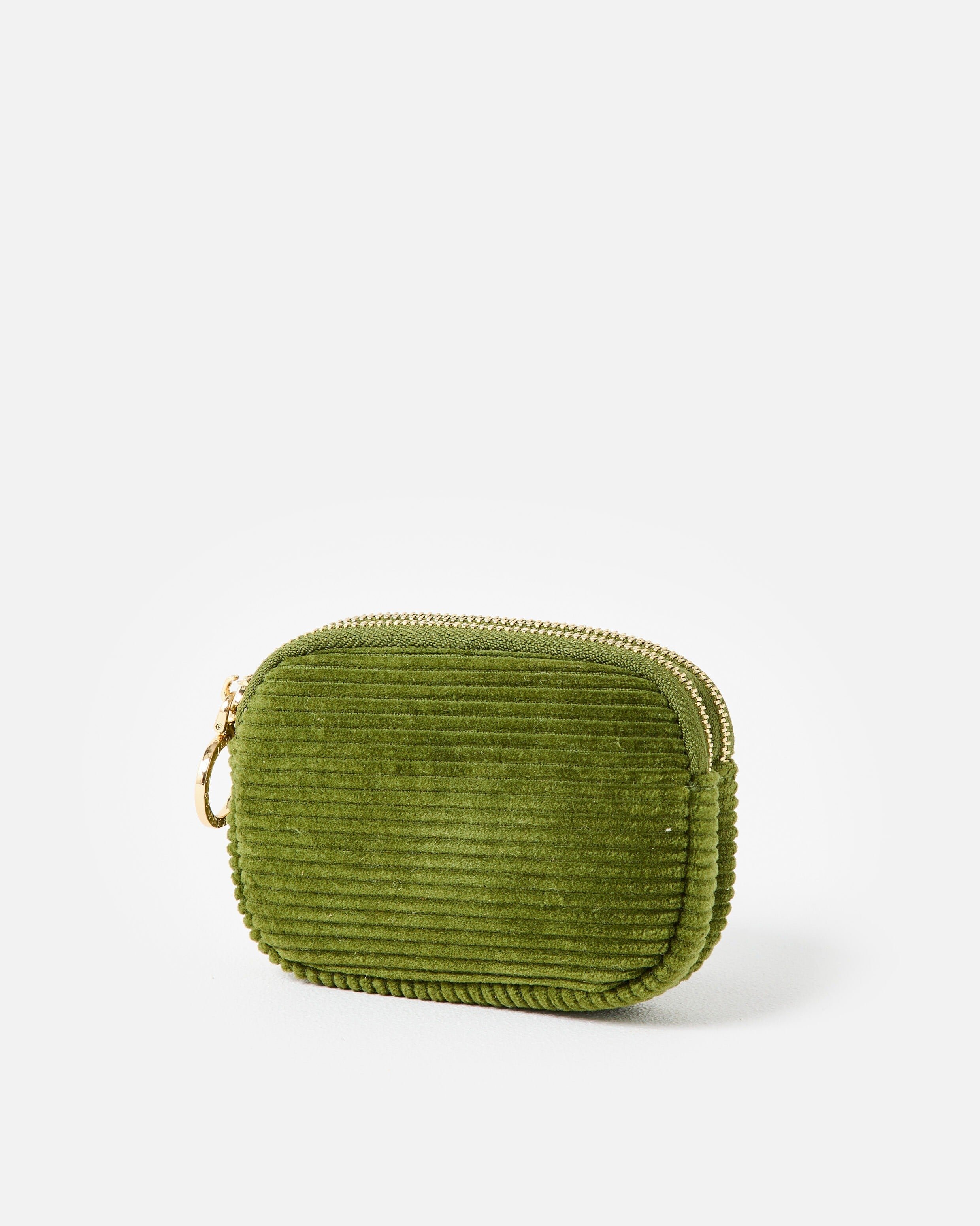 ☆ ☆小物入れ☆LEGACY BONBONNIERE Nina Green Corduroy Double Zip Keyring Pouch | Oliver Bonas