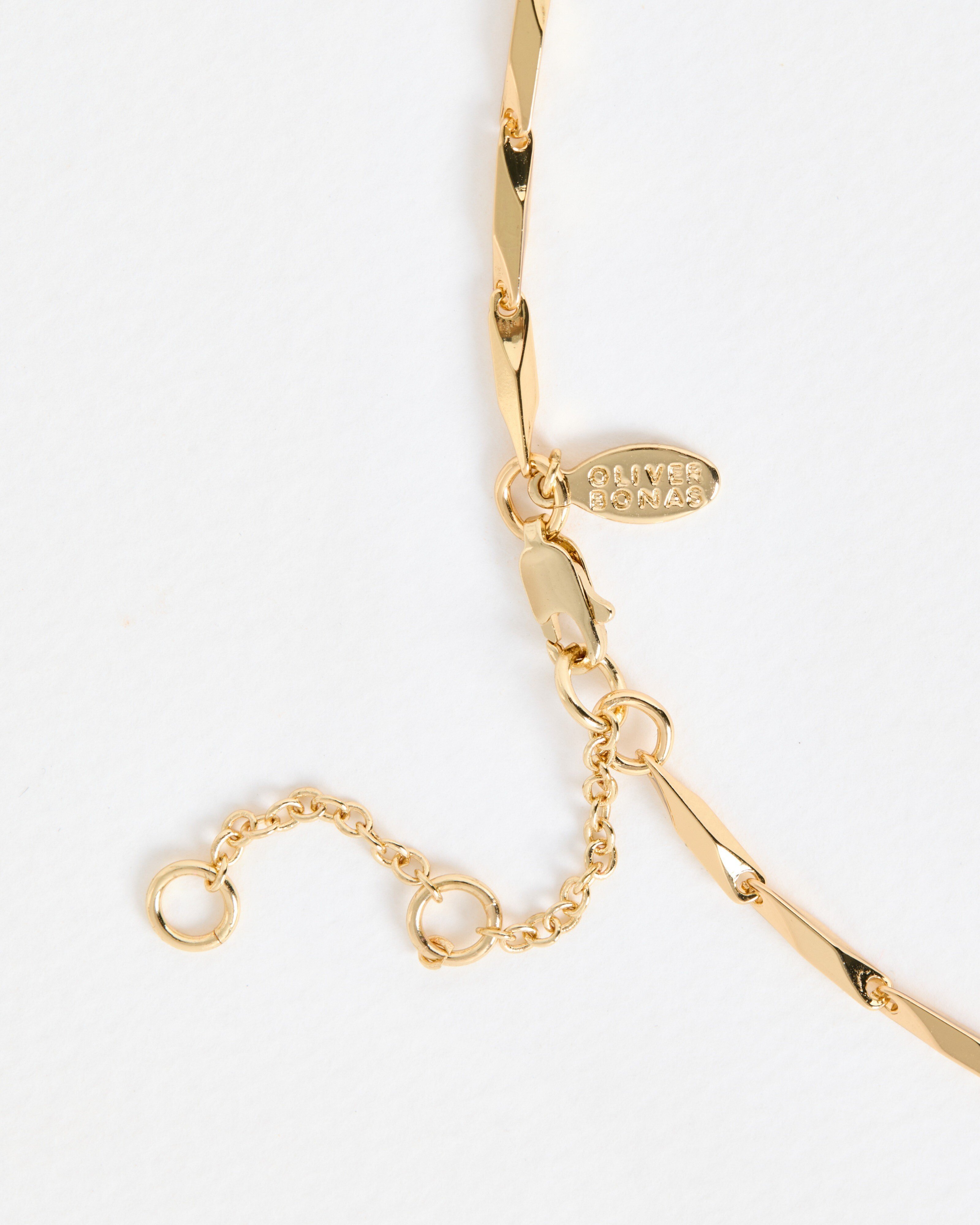 Hollis Gold Tone Bar Chain Necklace | Oliver Bonas