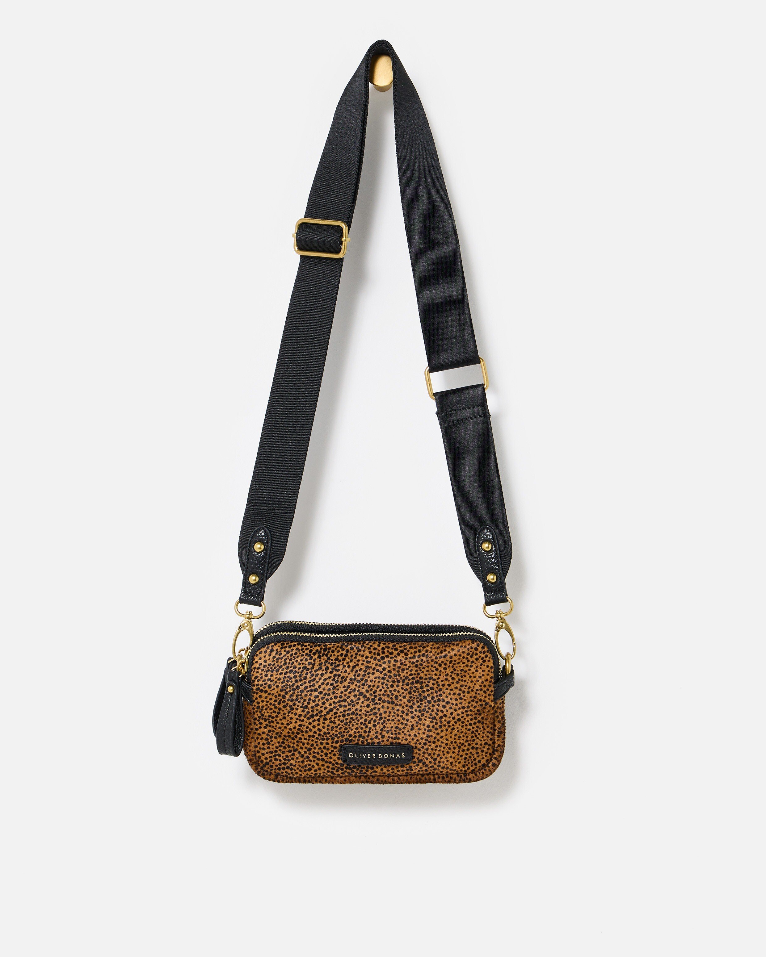 Naha Brown Cheetah Print Crossbody Bag | Oliver Bonas