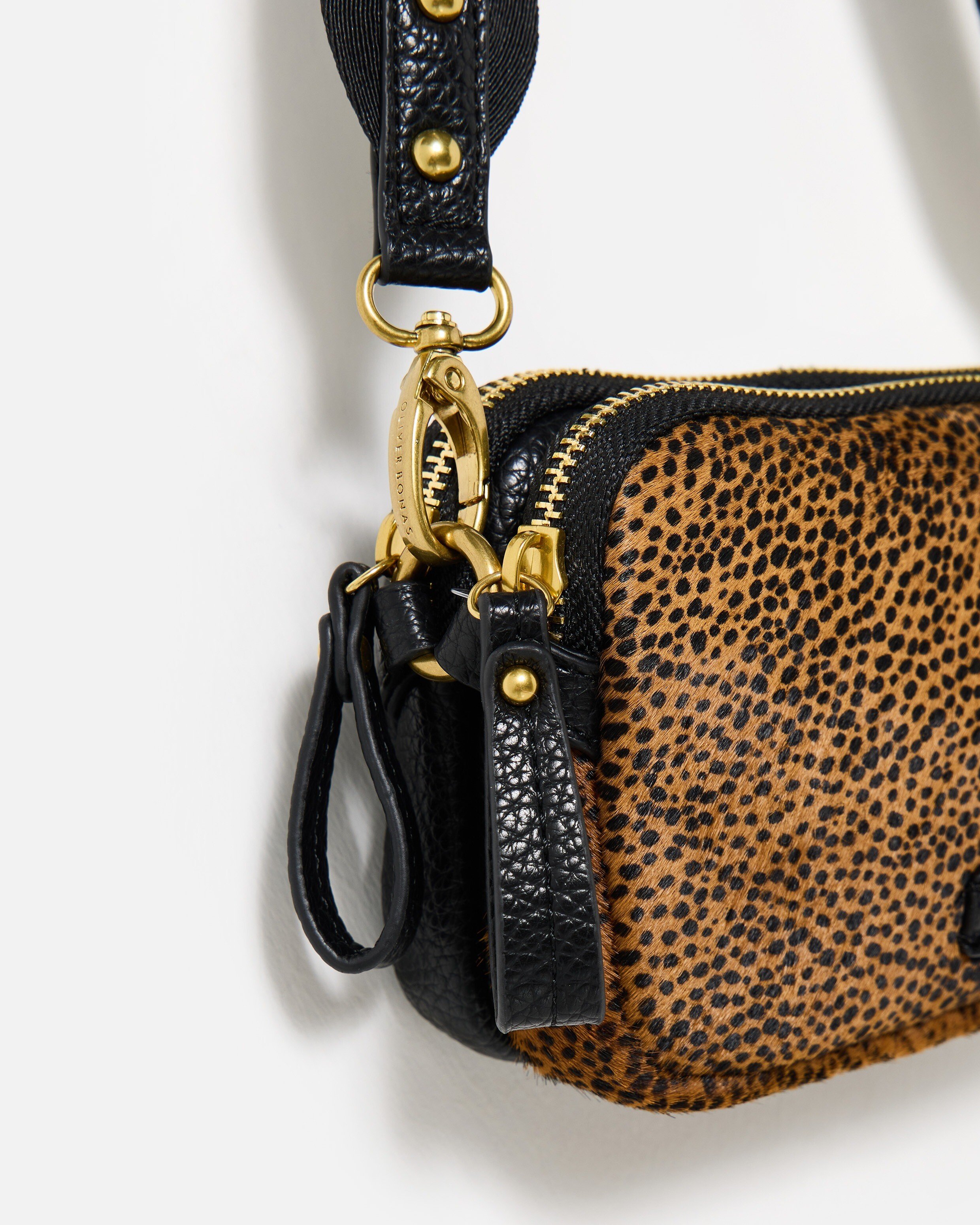Naha Brown Cheetah Print Crossbody Bag | Oliver Bonas