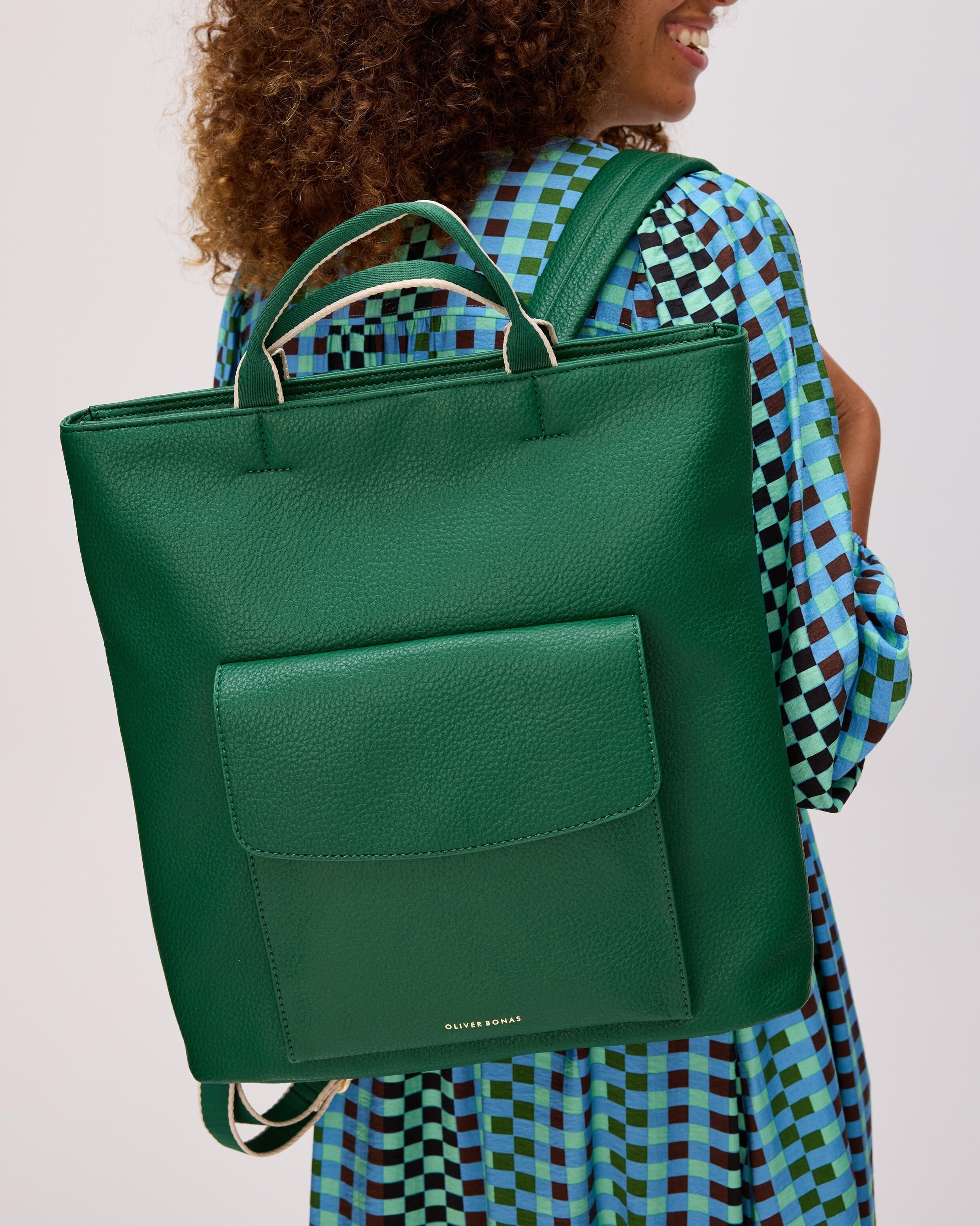 Jackie Green Front Pocket Backpack | Oliver Bonas