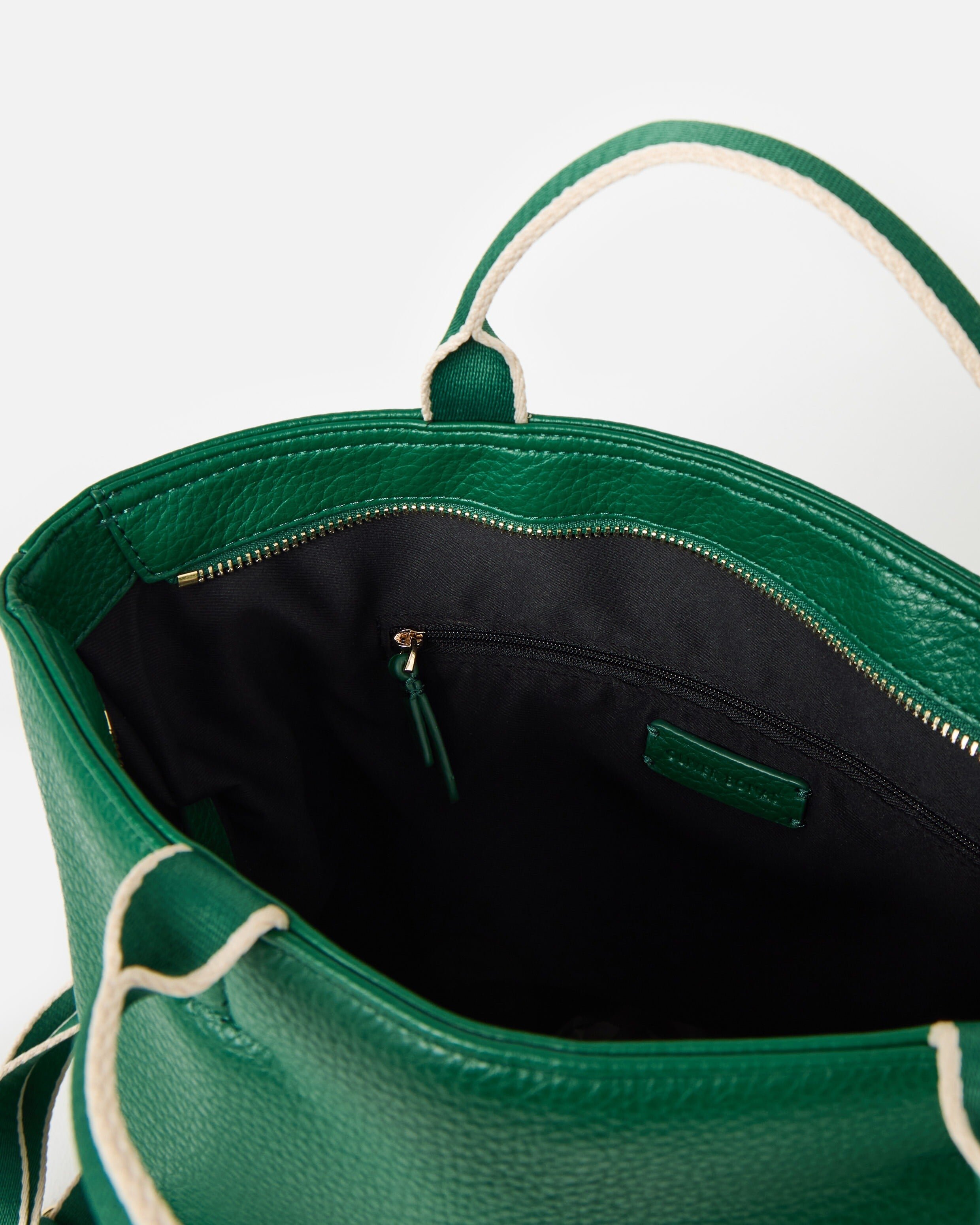 Jackie Green Front Pocket Backpack | Oliver Bonas