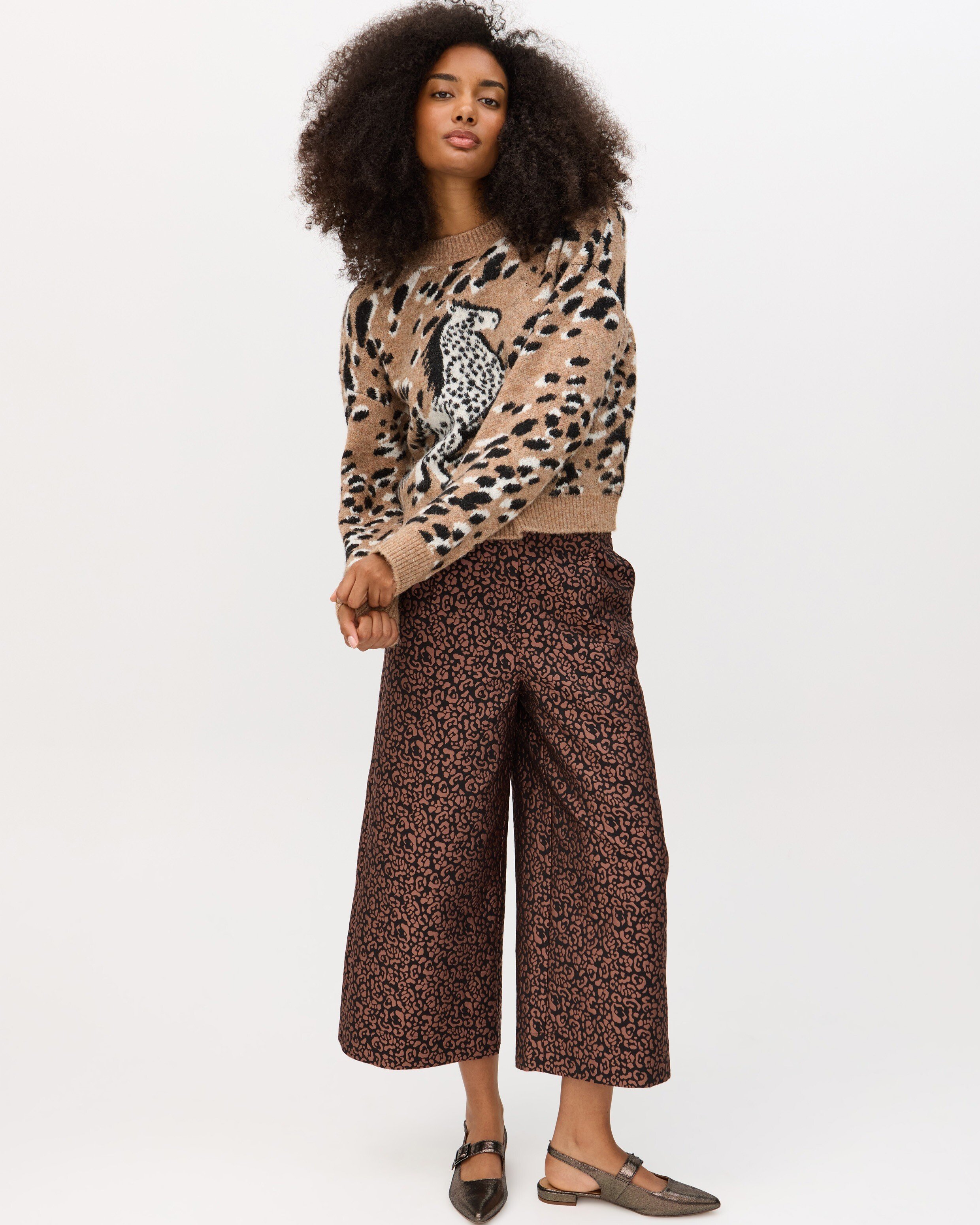 Jeans droits pour femme - Imprimé animal - Zalando