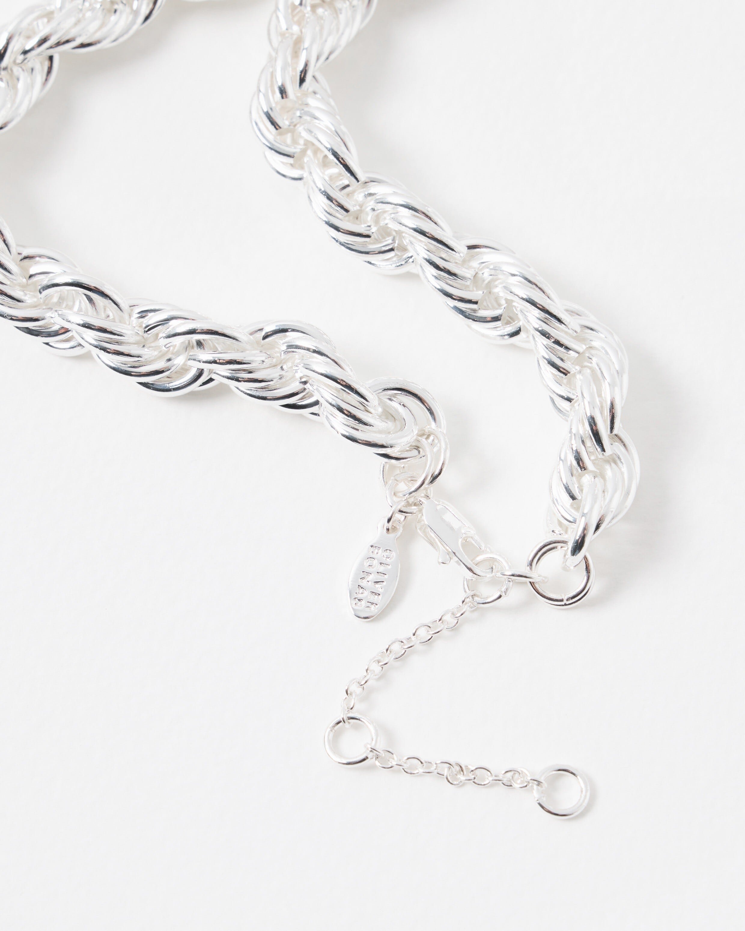 Porter Twisted Textured Silver Tone Chunky Necklace | Oliver Bonas