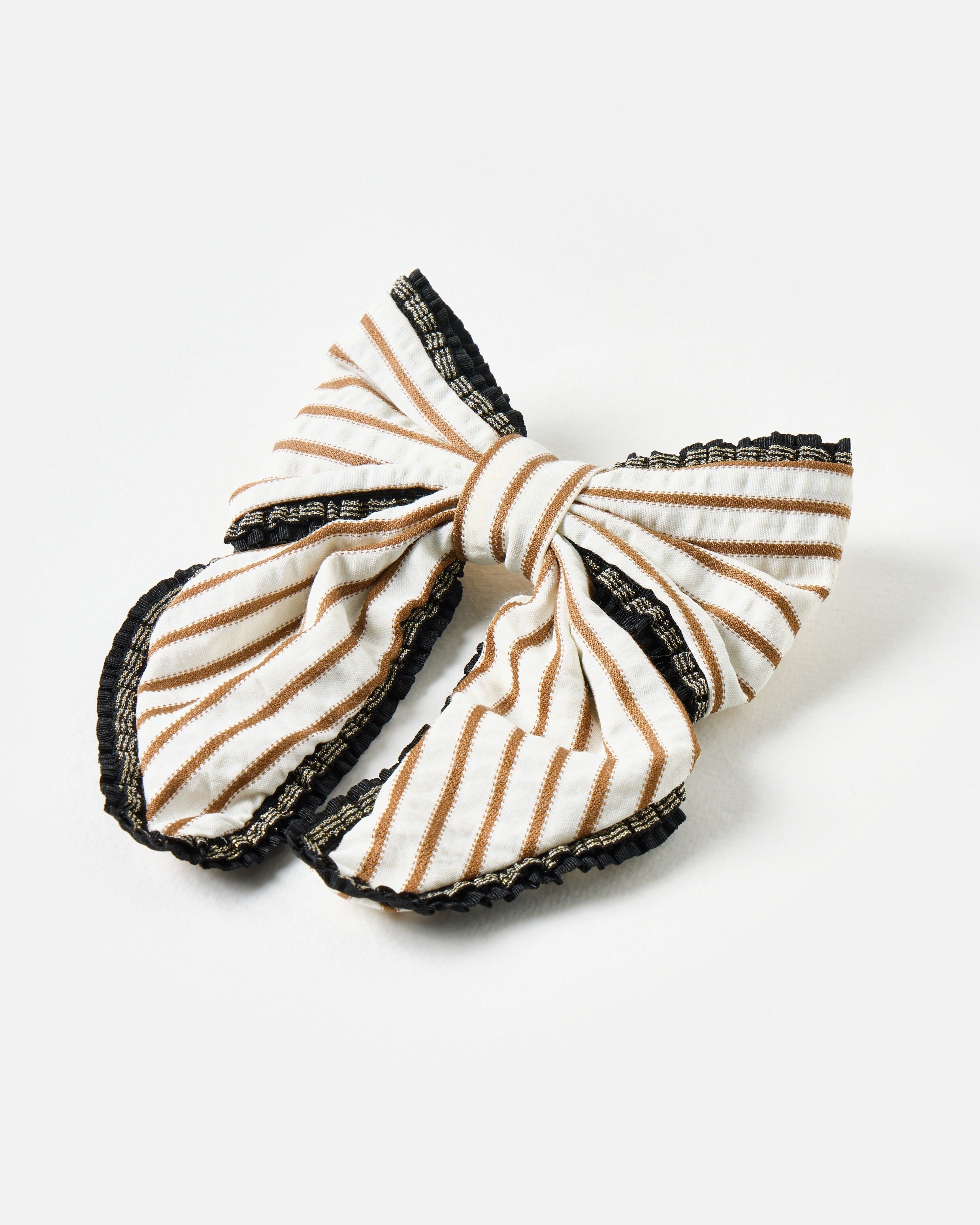 Lacey Stripe Frill Edge Knot Headband | Oliver Bonas
