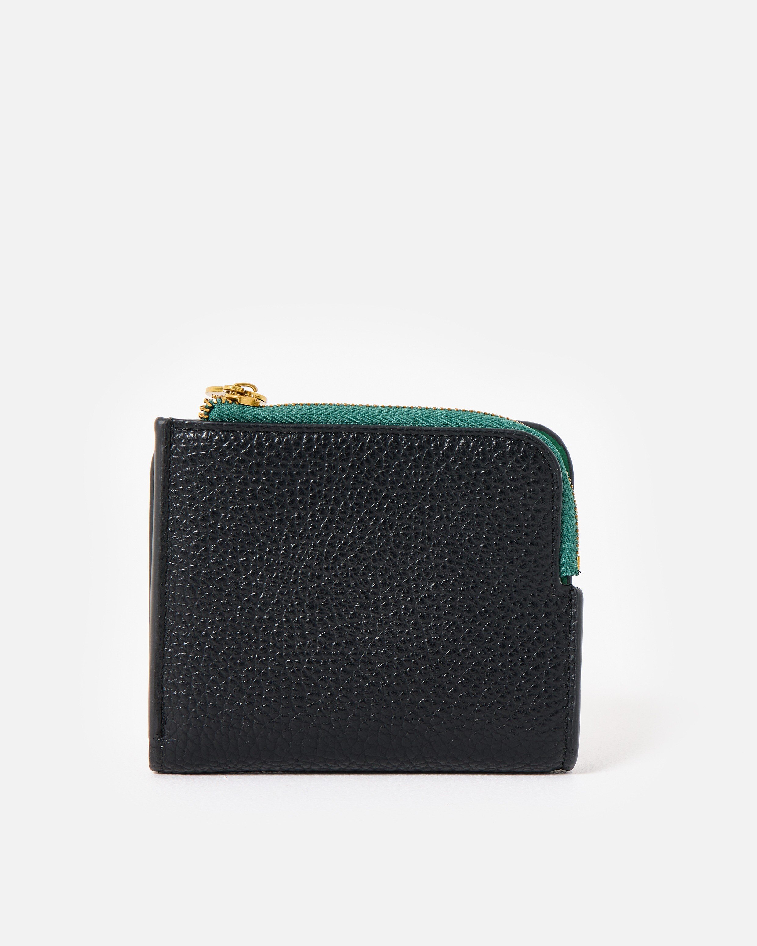 Diza Black Zip Around Purse | Oliver Bonas