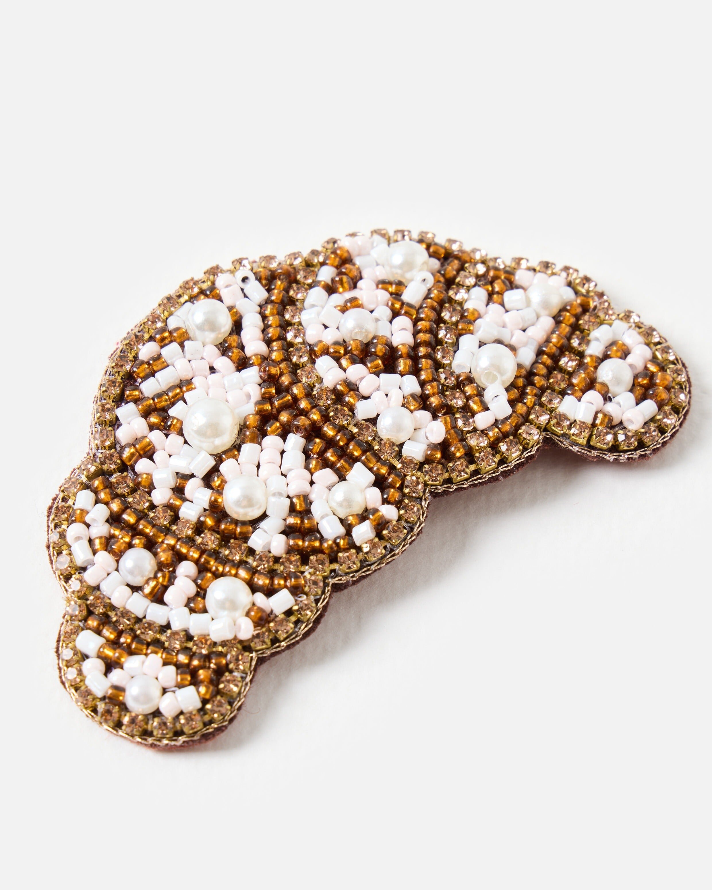 Blyth Croissant Bead & Faux Pearl Hair Clip | Oliver Bonas