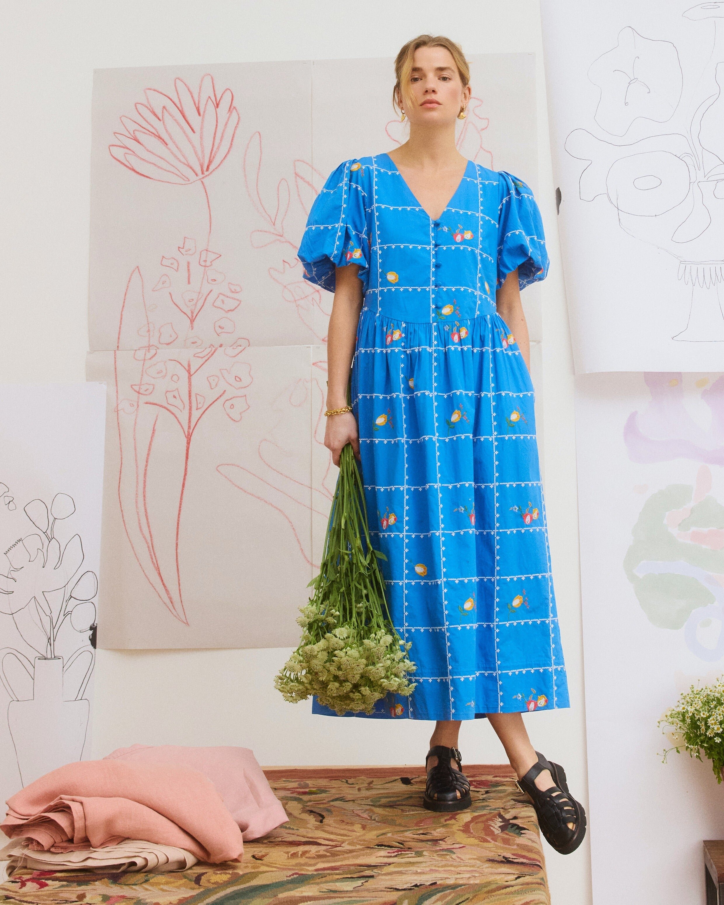 princess polly baby blue dress Davide Brown Leather Lace Up Flats