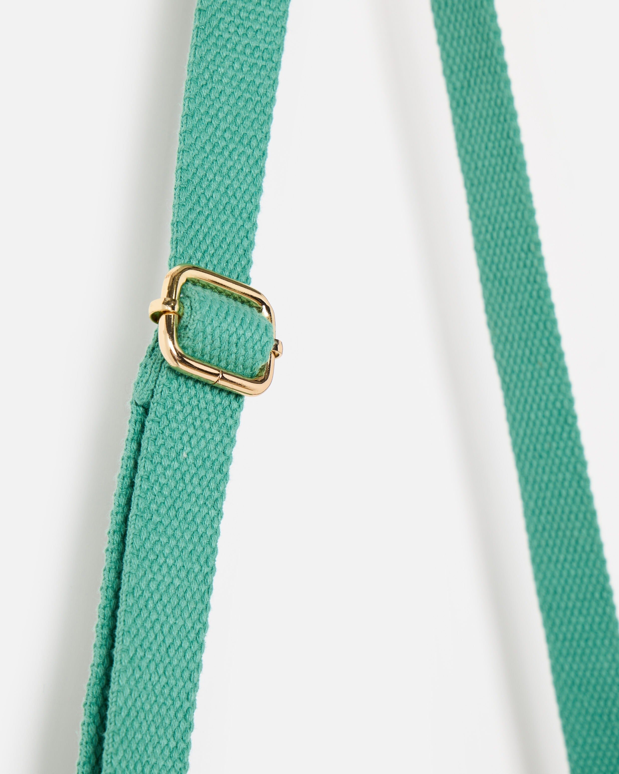 Pink Striped Logo Fabric Mini Tote Crossbody Bag