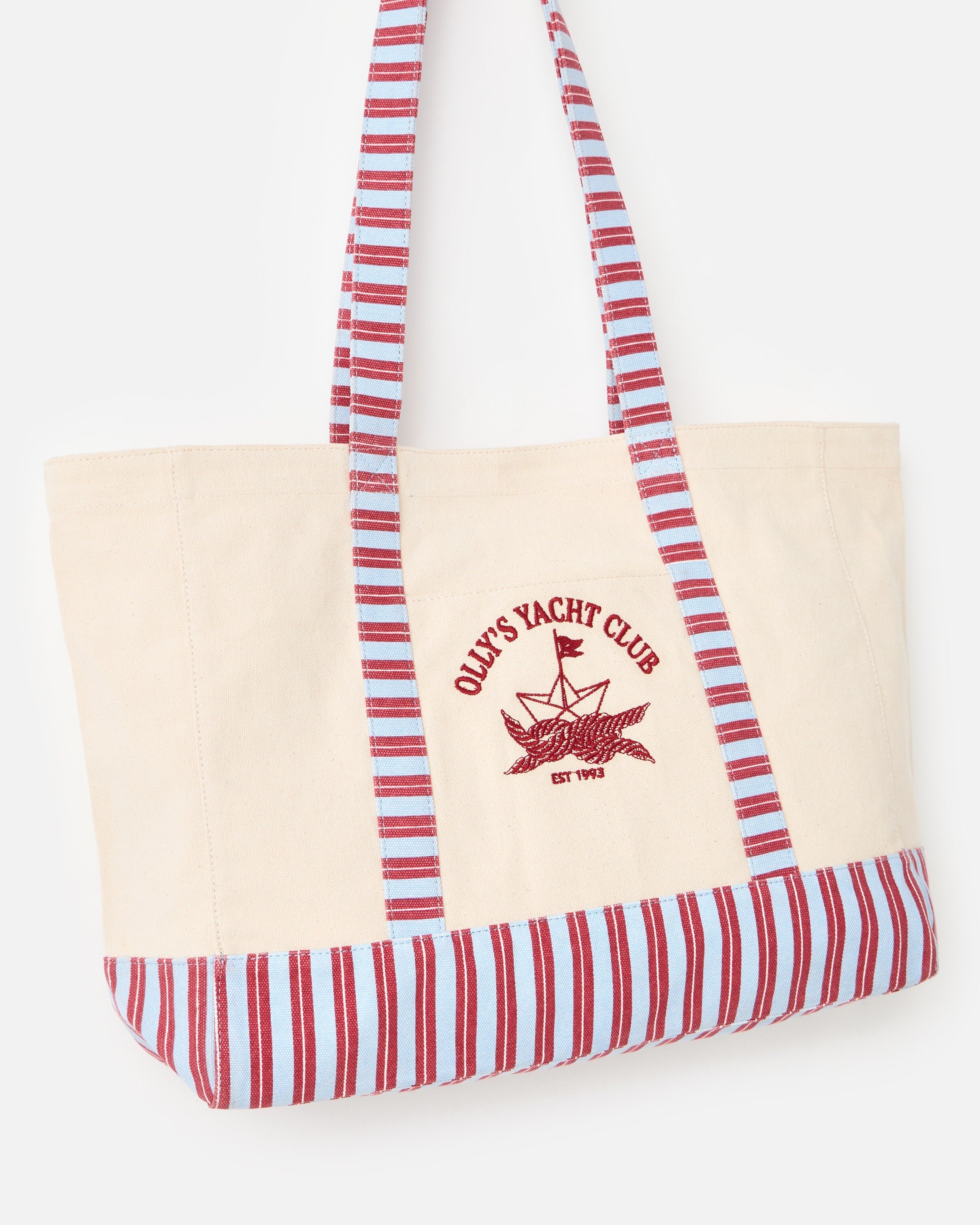 Cream Yacht Club Fabric Tote Shopper Bag | Oliver Bonas