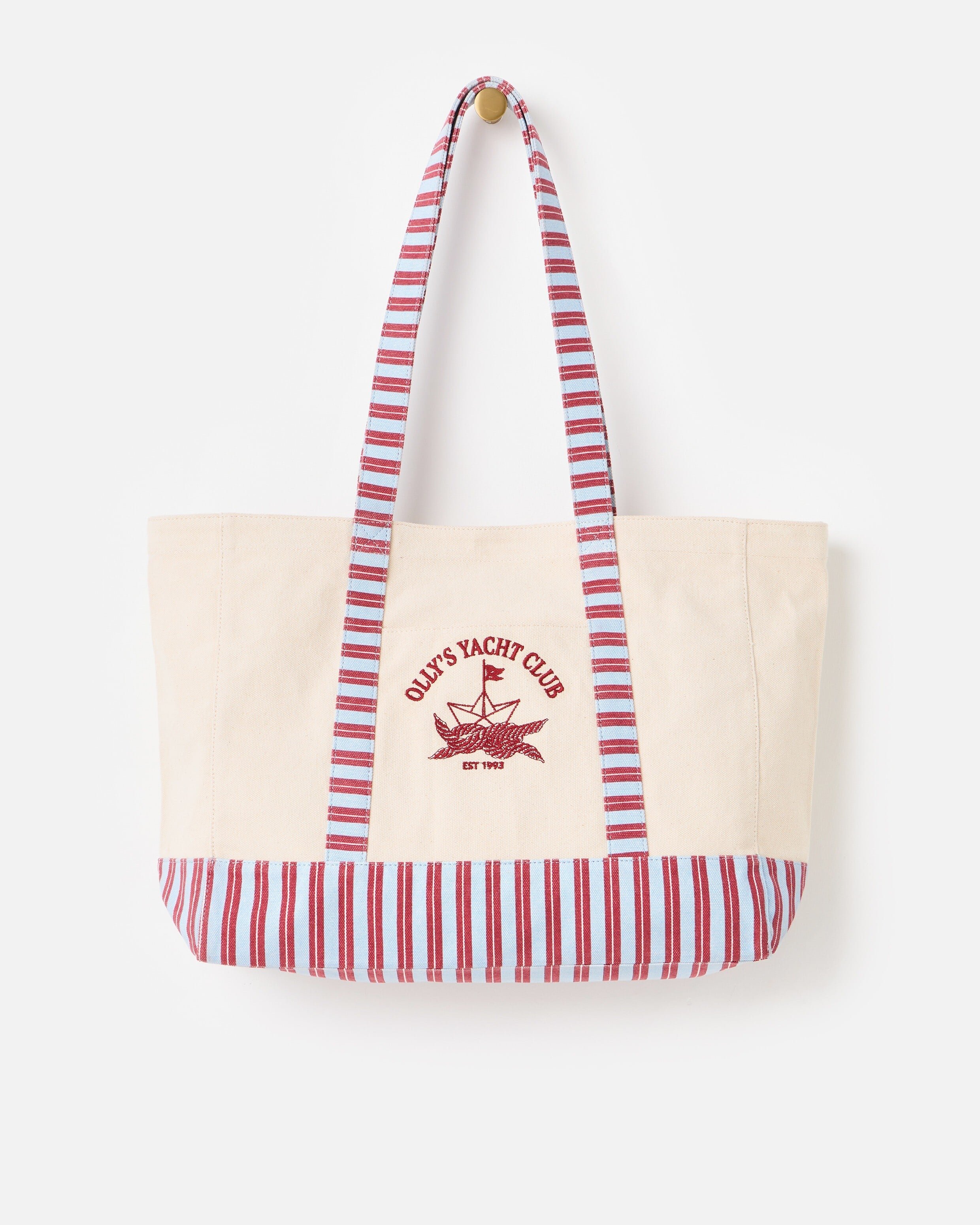 Cream Yacht Club Fabric Tote Shopper Bag | Oliver Bonas