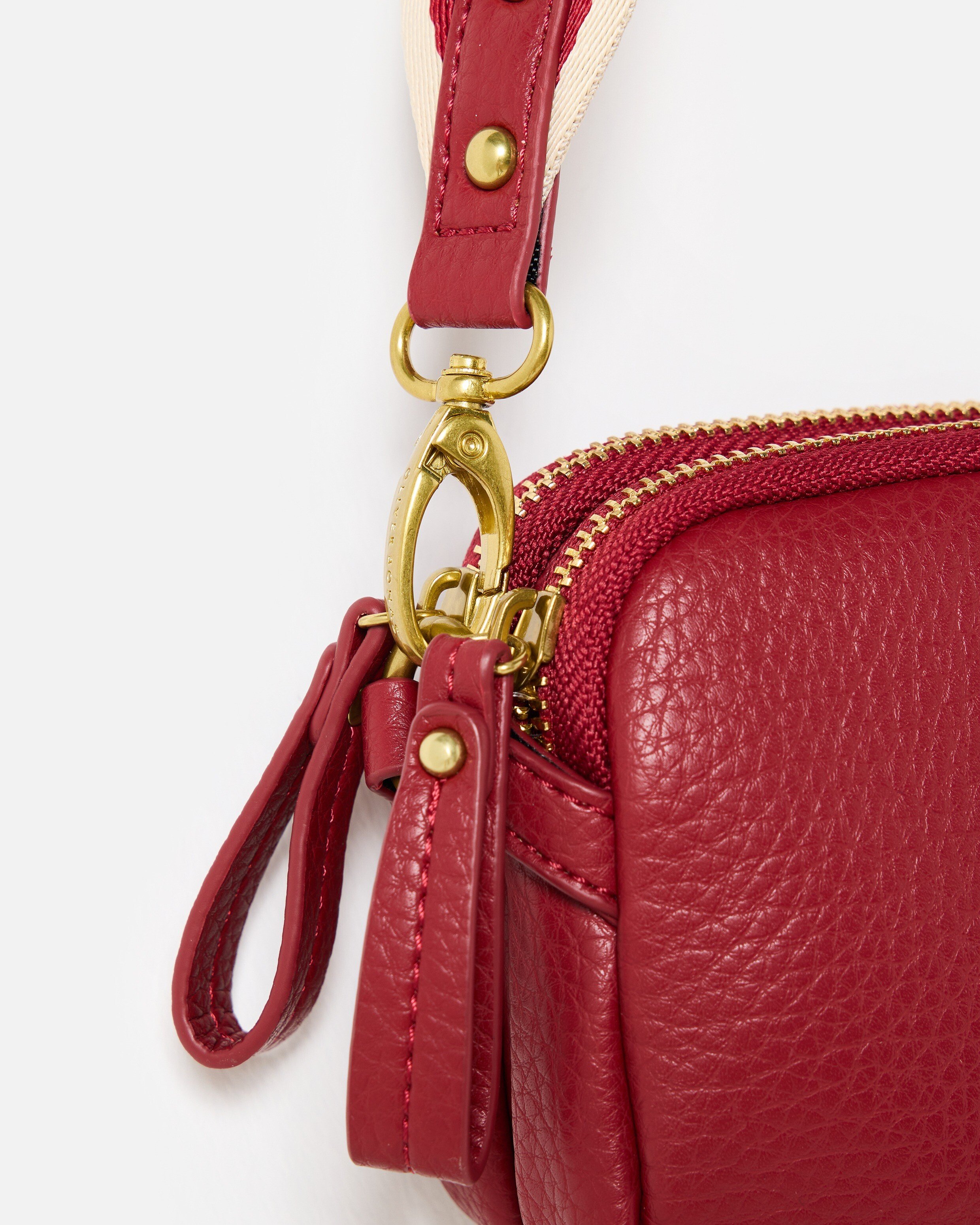Naha Cherry Red Crossbody Bag | Oliver Bonas