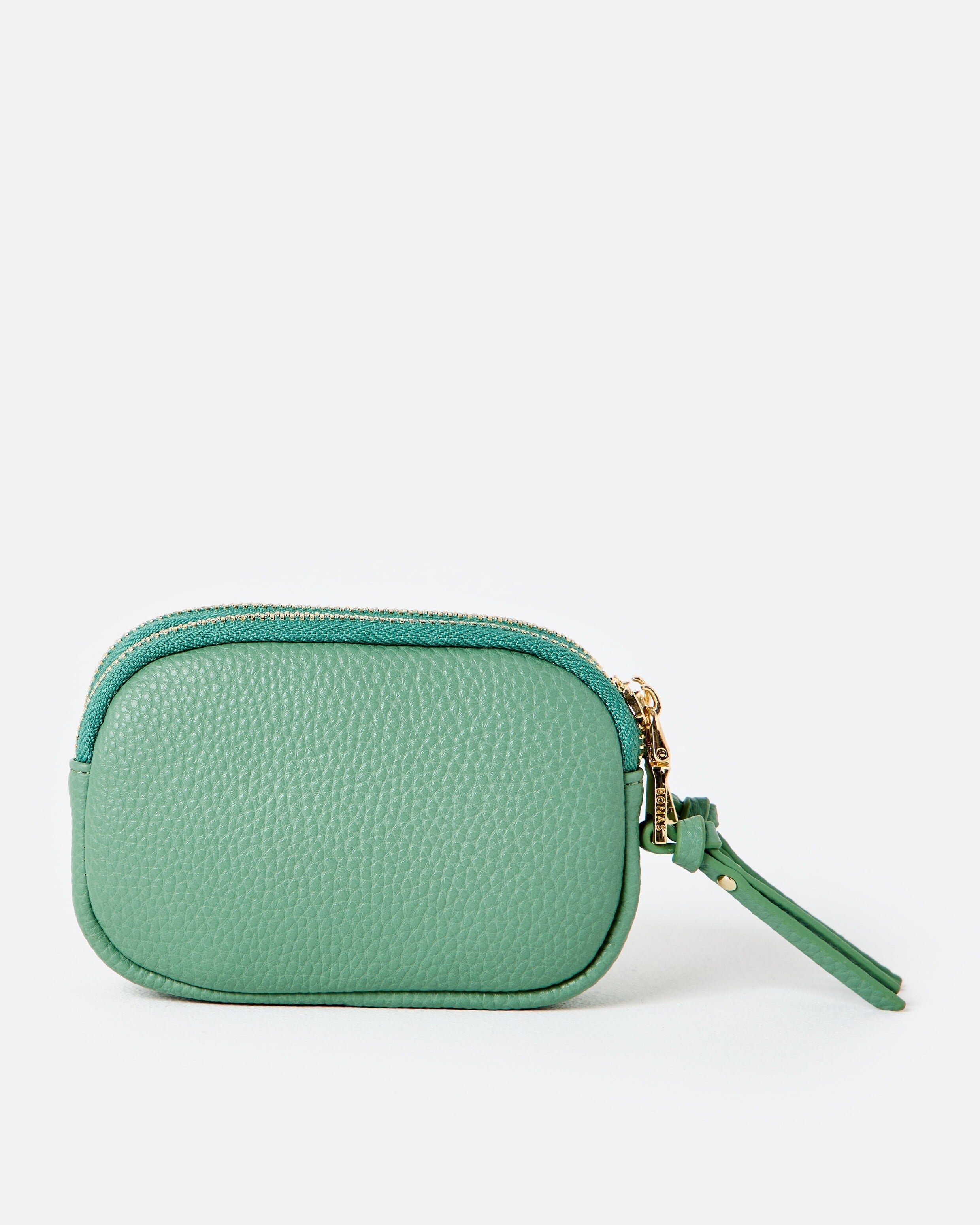 Nina Sage Green Double Zip Keyring Pouch | Oliver Bonas