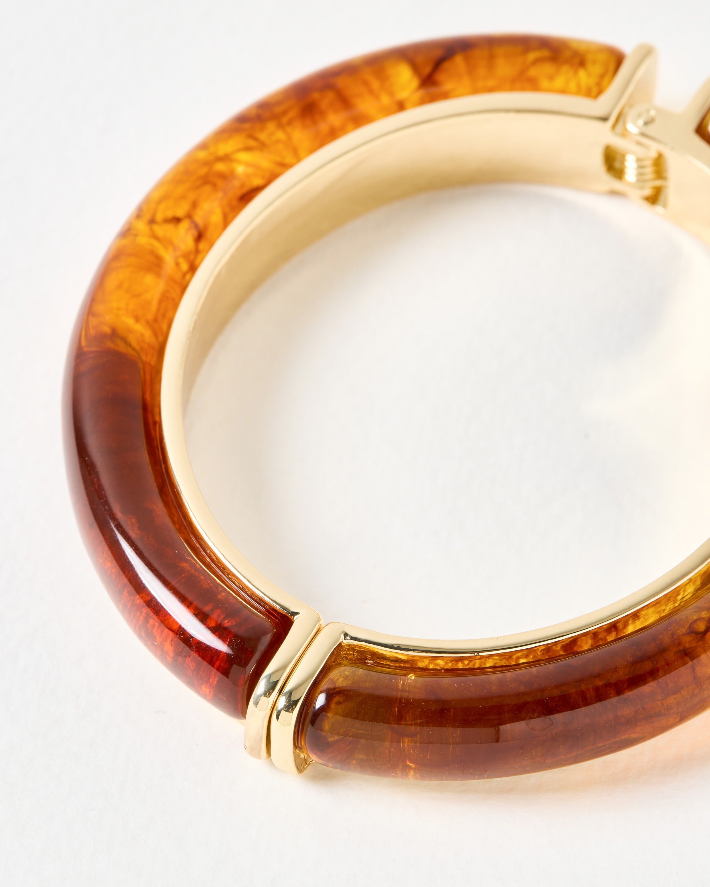 Marci Brown Resin Inlay Bangle | Oliver Bonas
