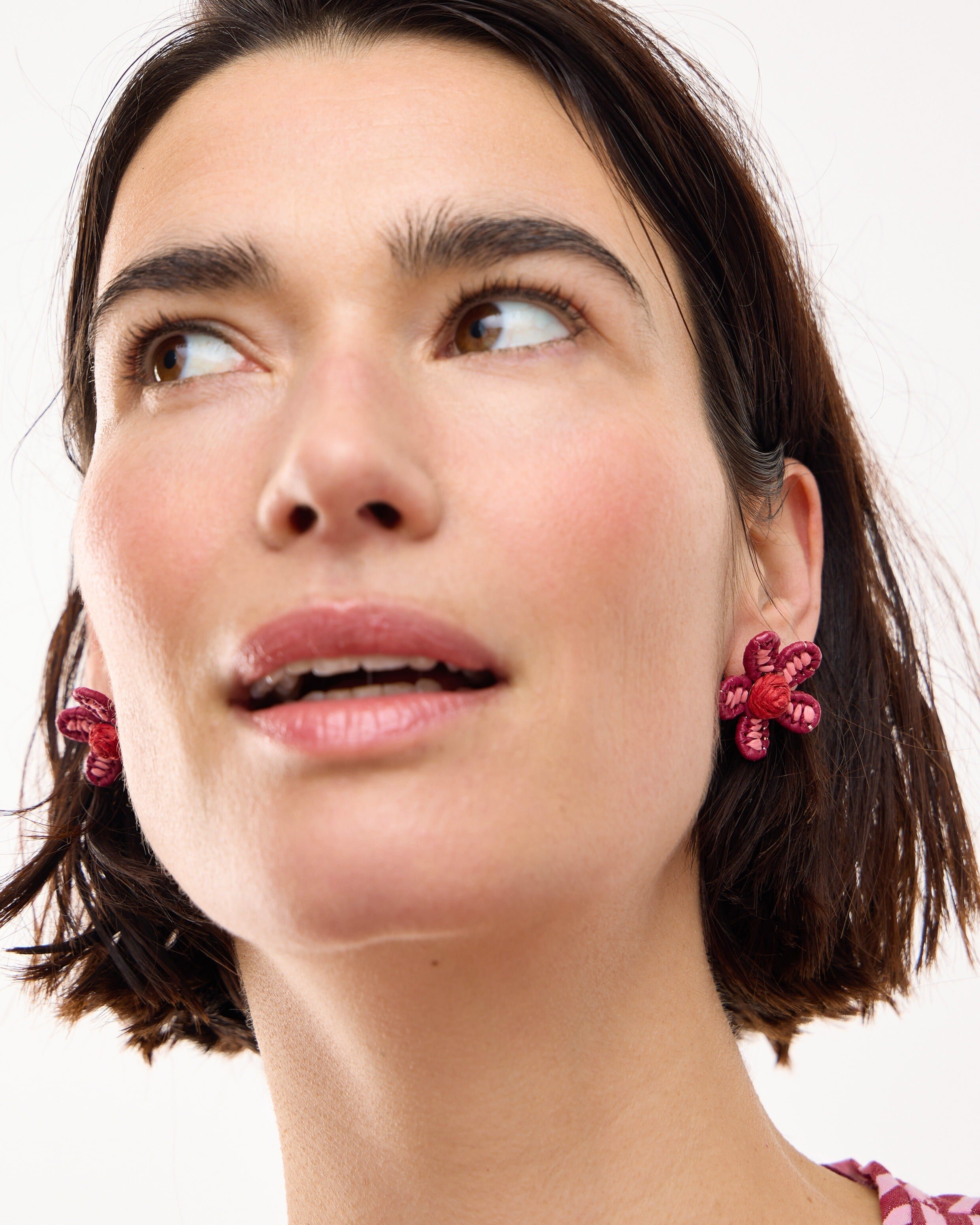 Jessie Woven Flower Stud Earrings | Oliver Bonas