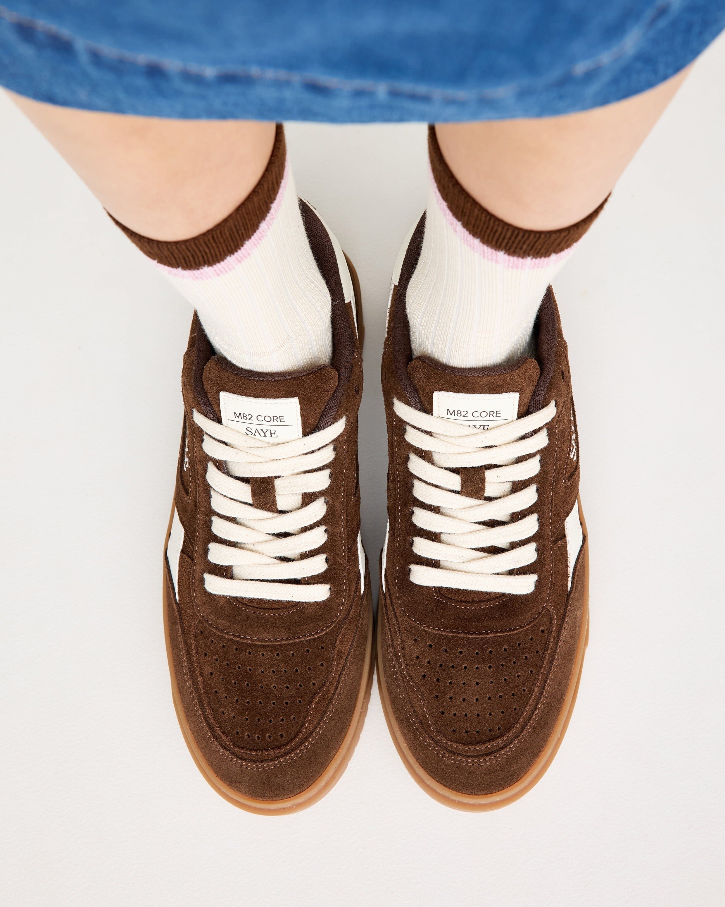 SAYE M82 Core Nut Brown Trainers | Oliver Bonas