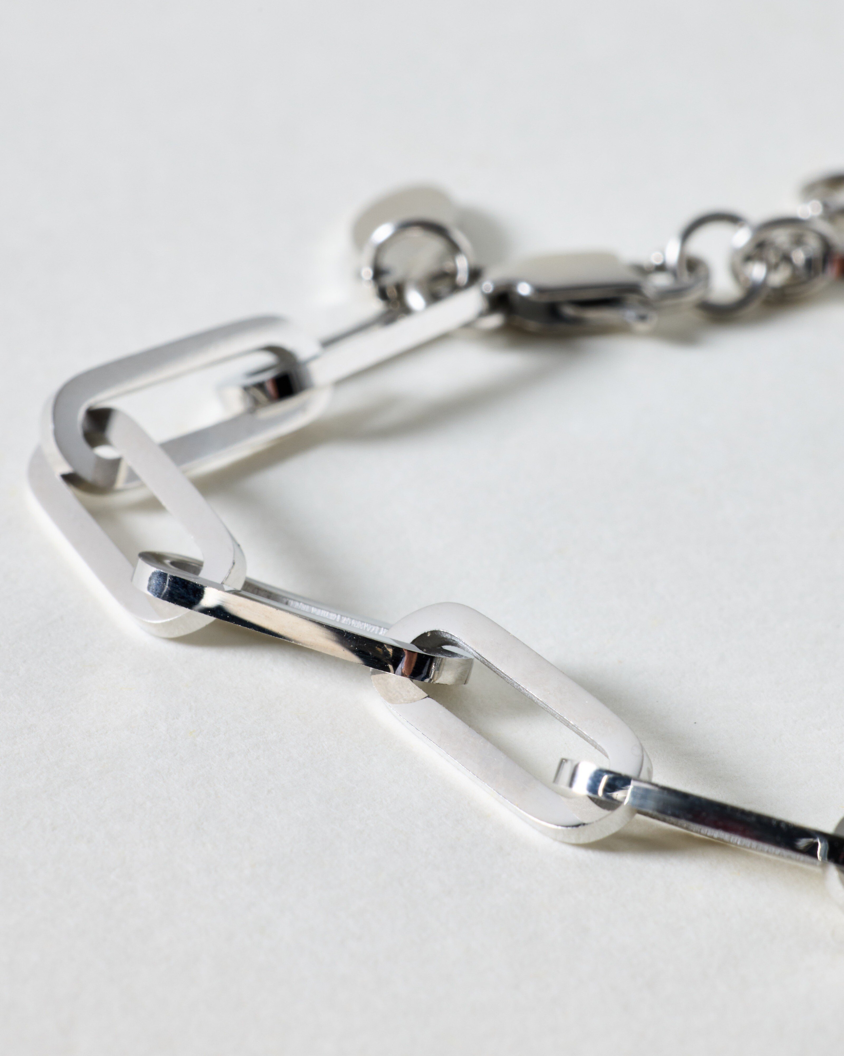 Austen Silver Tone Waterproof Paperclip Chain Bracelet | Oliver Bonas