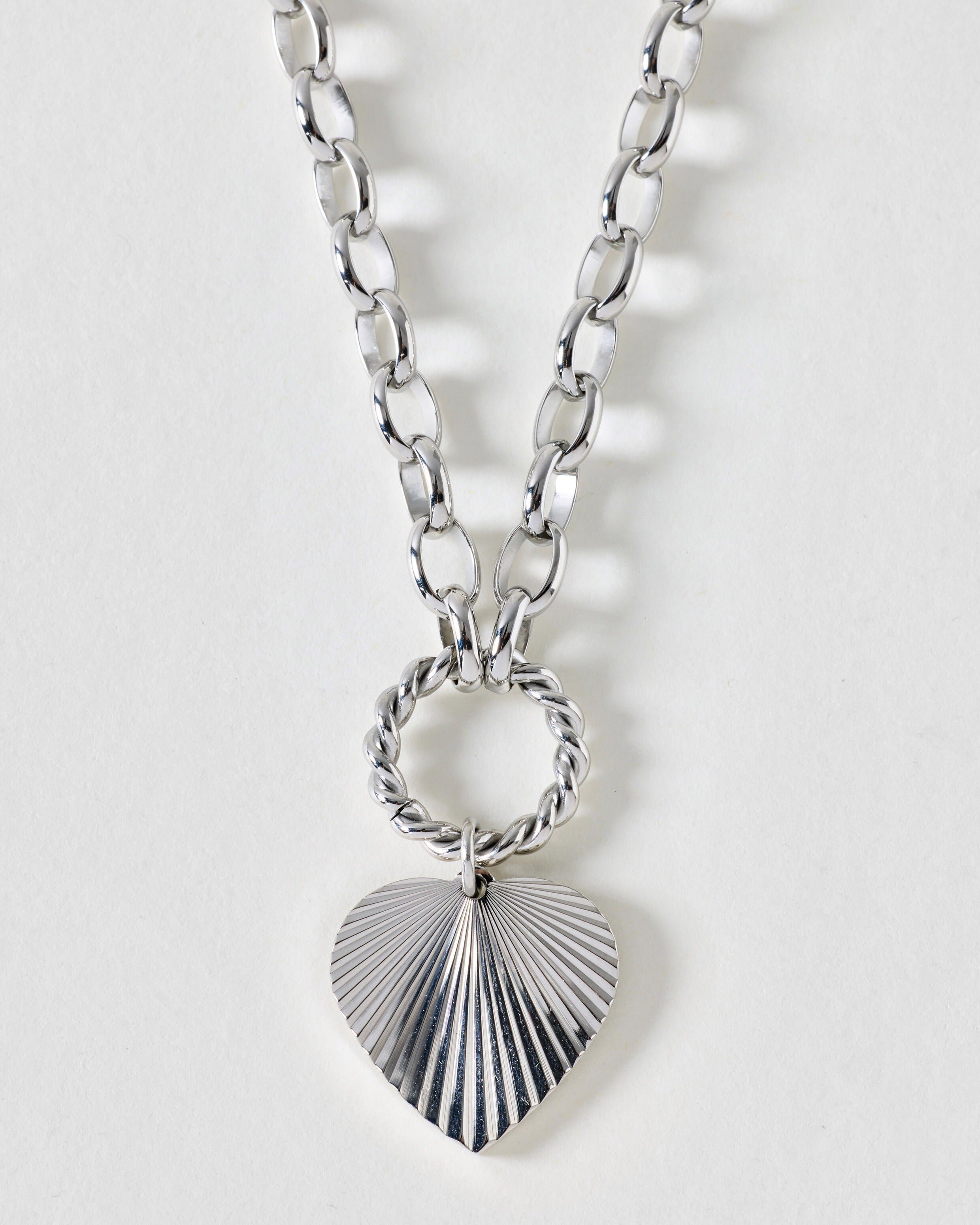 SSUR バナナ necklace/silver Louisa Heart Silver Tone Waterproof Chain Necklace | Oliver Bonas