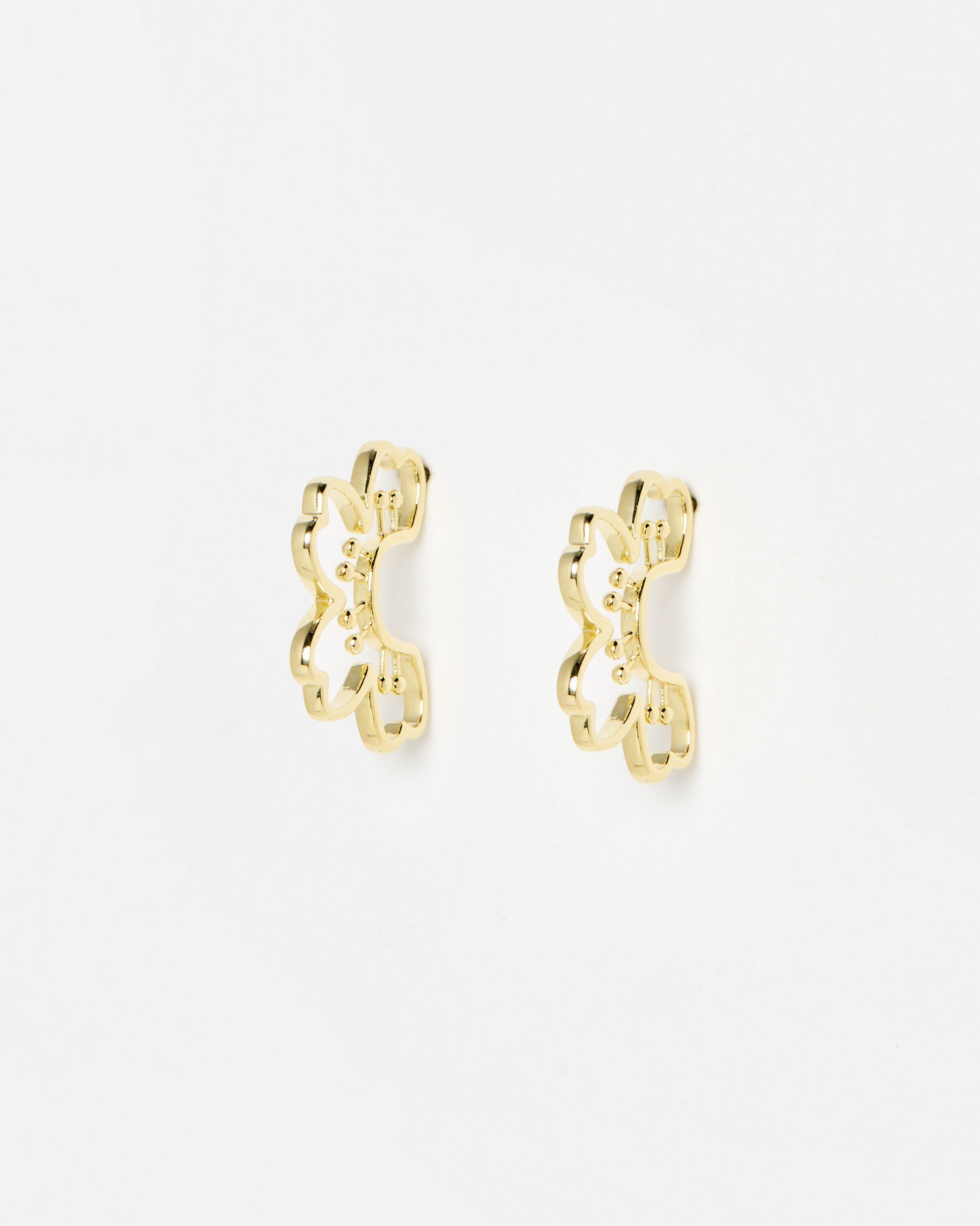 小物 flower studs leatherbelt archive 小物 flower studs