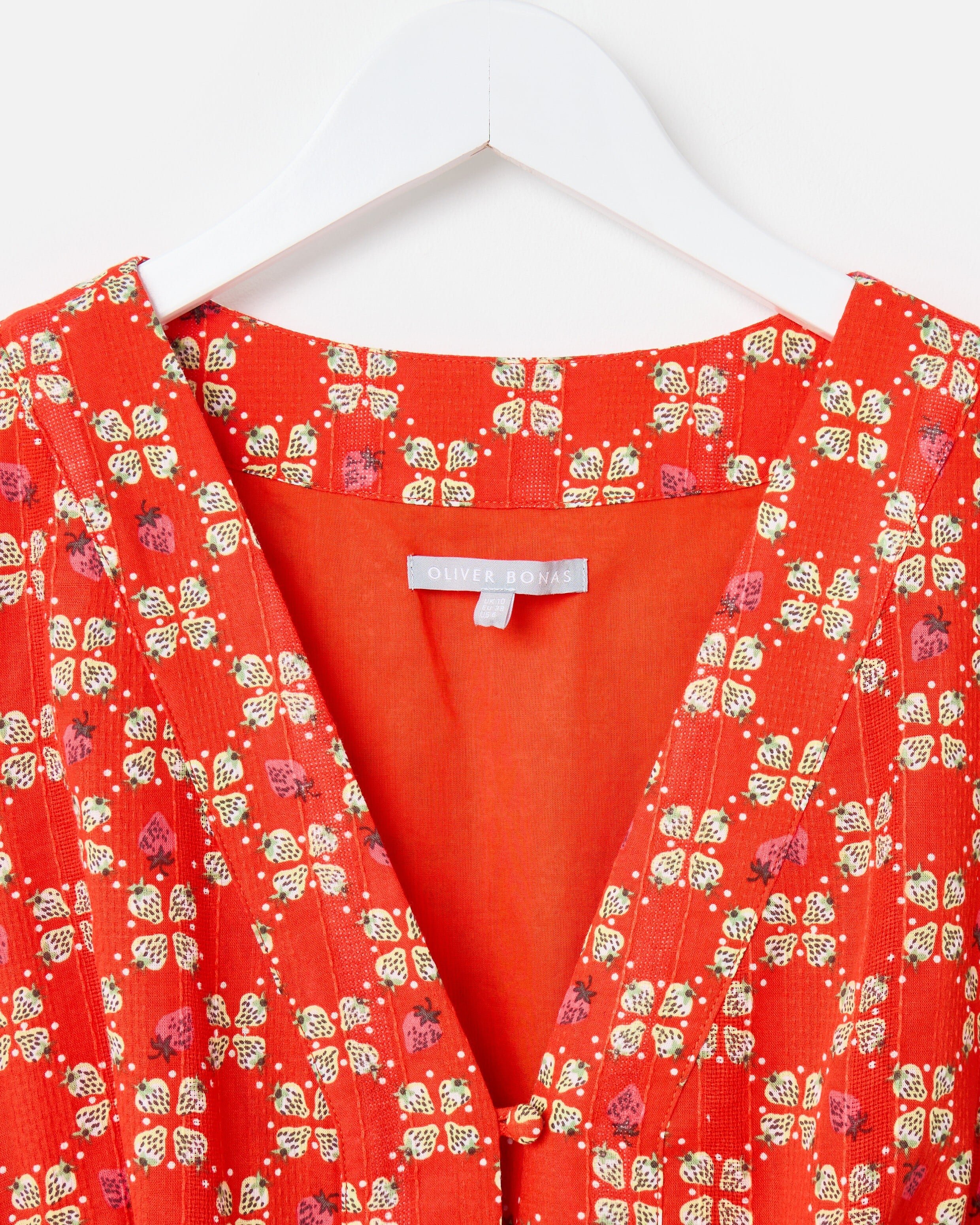 oliver bonas red dress Lupin Panel Red Fit & Flare Midi Dress