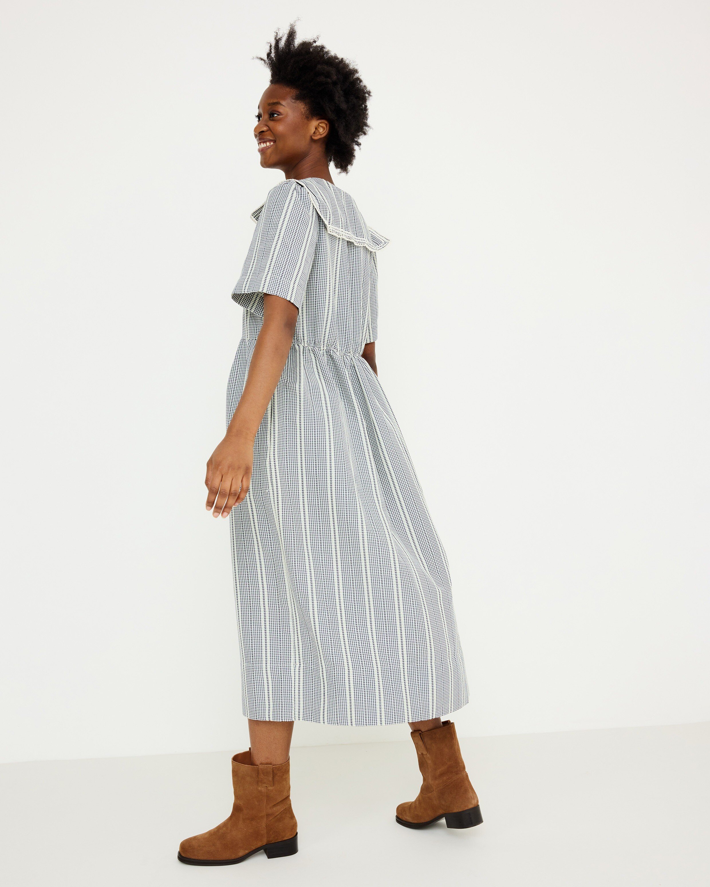 princess polly baby blue dress Wearing: An Ice Blue Pleated Dress (Wedding Guest Outfit) main image 0