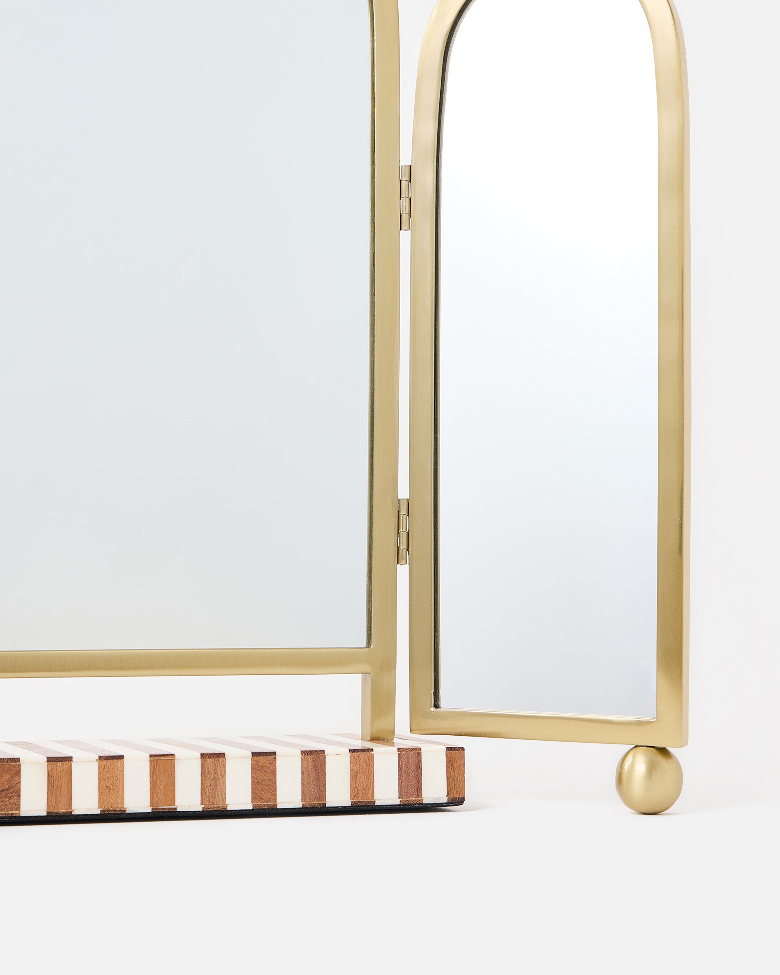 Rayas Striped Triple Arch Dressing Table Mirror | Oliver Bonas Rayas Striped Triple Arch Dressing Table Mirror | Oliver Bonas
