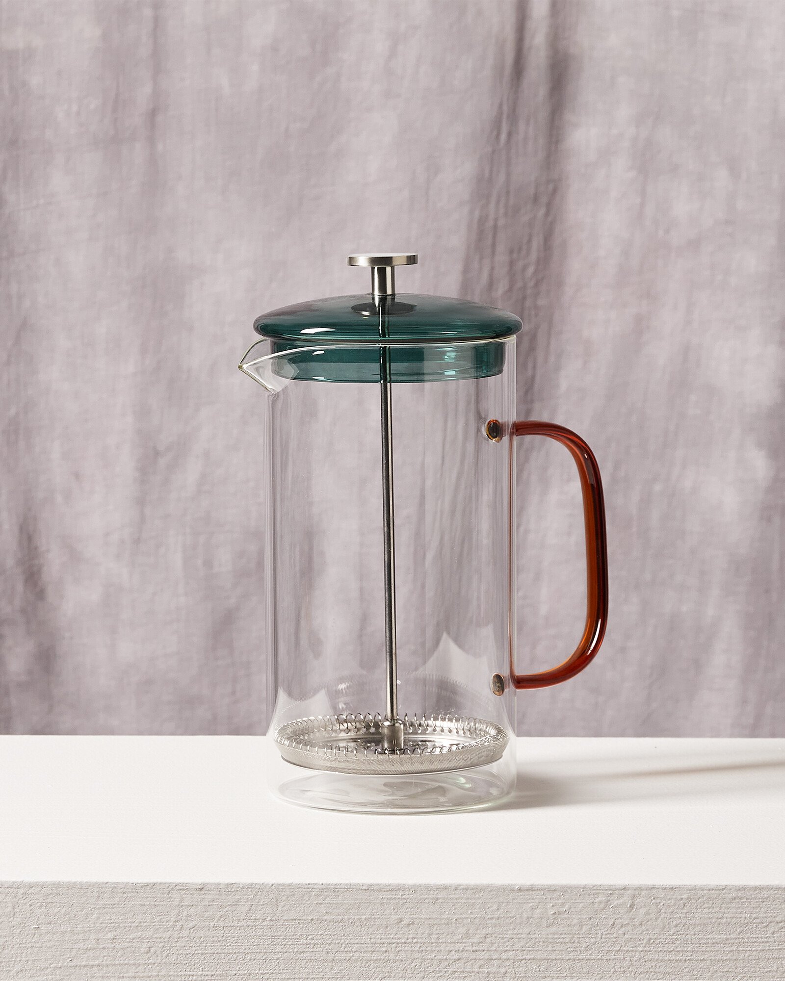 Oita Green Orange Glass Cafetiere Oliver Bonas