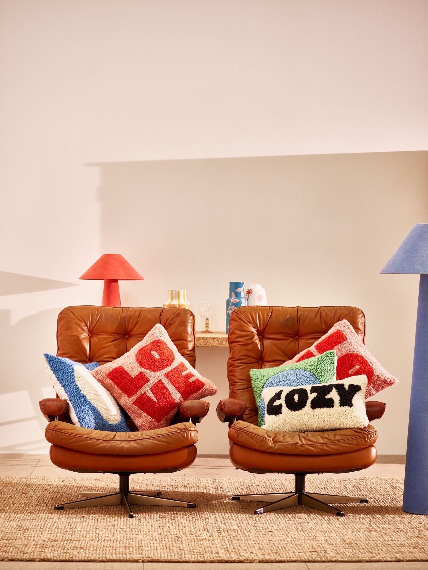 Love Pink Tufted Cushion Cover 45x45cm